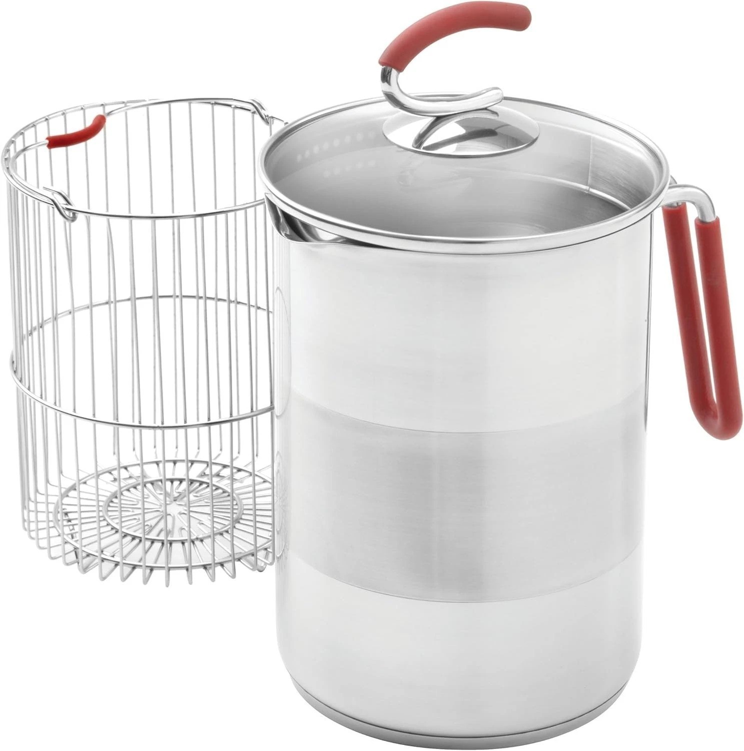4th Burner Pot with Glass Lid and Steam basket 12 cup