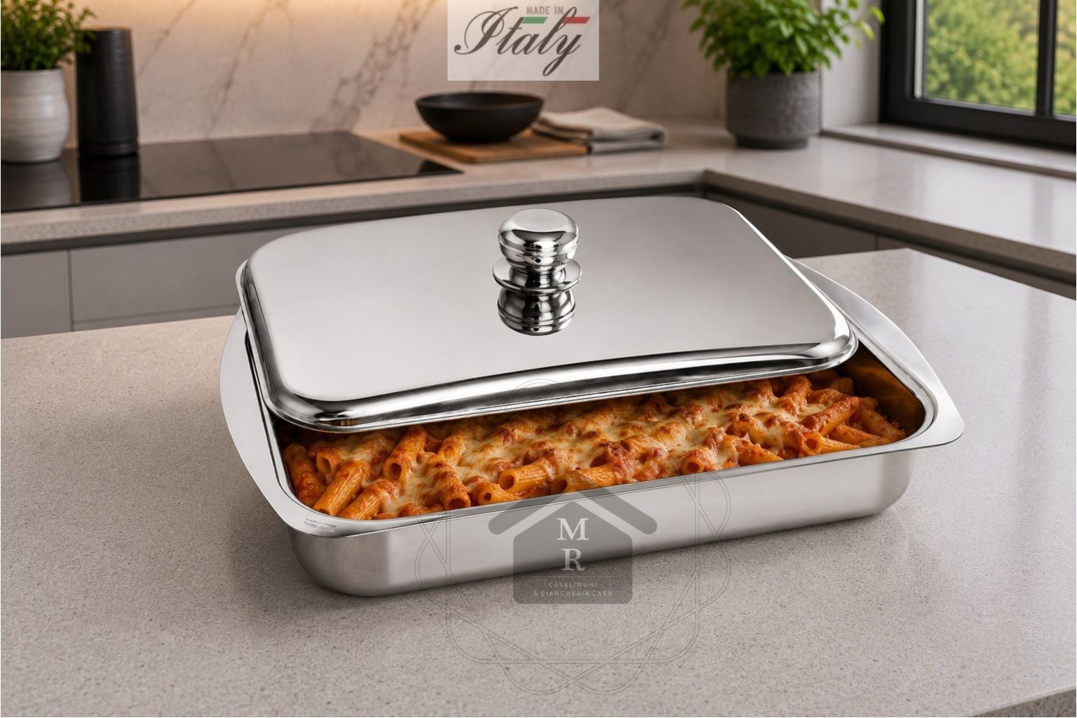 Rosiere Lasagner Panes with Lid – 18/10 Stainless Steel Sonia