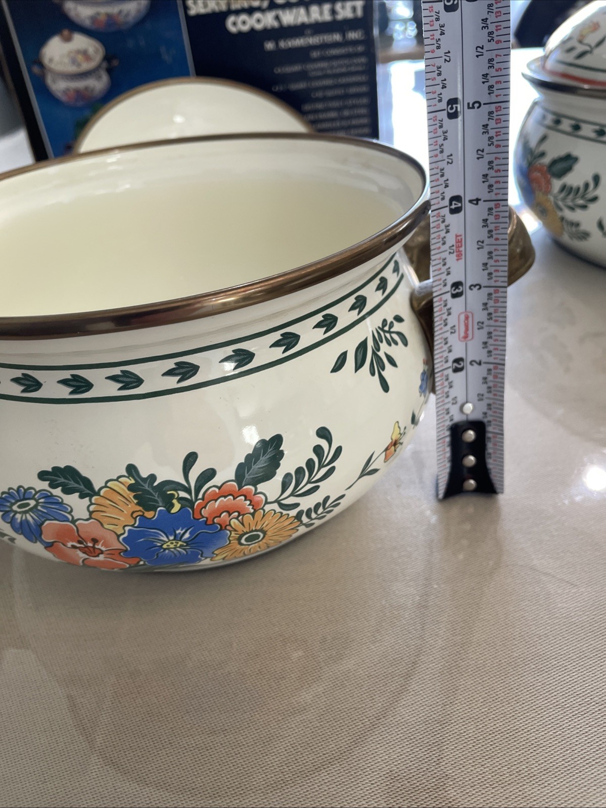 M. Kamenstein Vienna 5Pc Buffet Serving Cookware Set Enamel Steel NEW IN BOX!