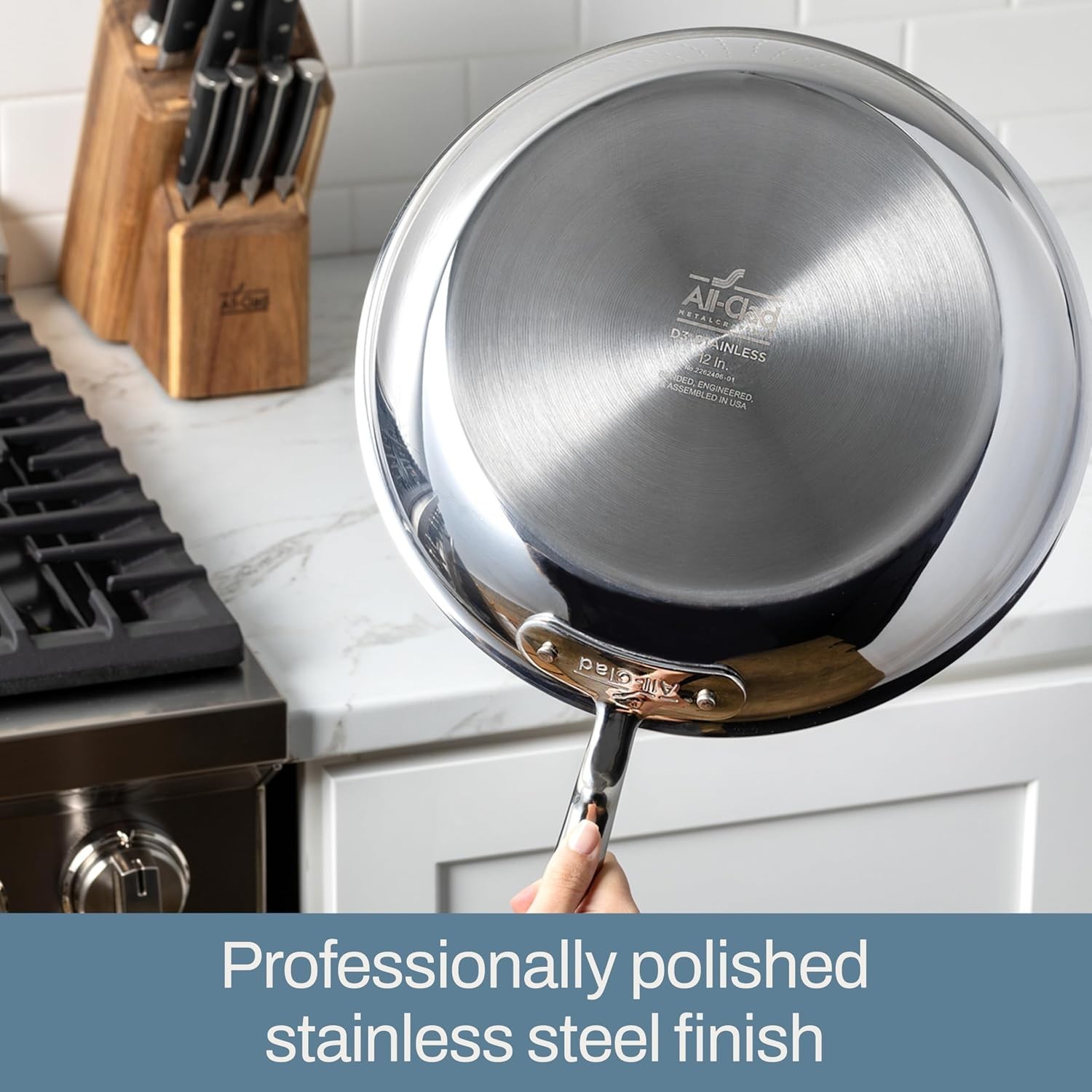 Stainless Steel 10 and 12 inch Frying Pans Set – Made in the USA- The Original B