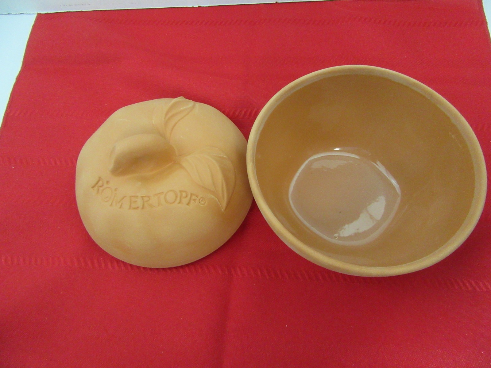 220. ROMERTOPF Bratapfel Clay Pot for Baked Apples Roasted Fruit Glazed Pottery
