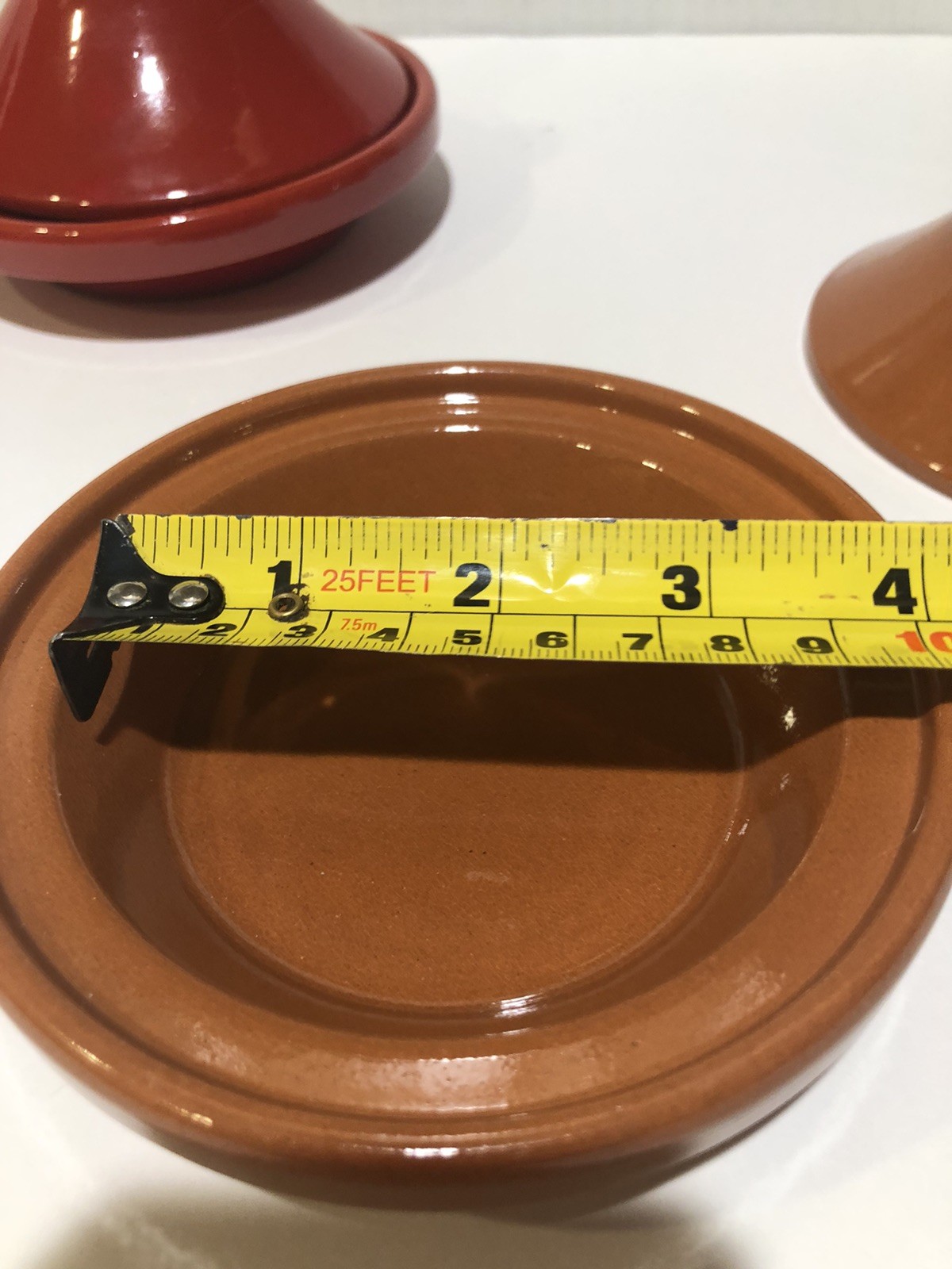 3 Small Maroccan Glazed Tagine Container ( Not For Cooking) Stored- Spices, H