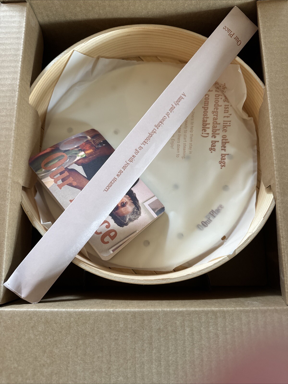 Our Place – Single Spruce Steamer + Chopsticks – Brand New