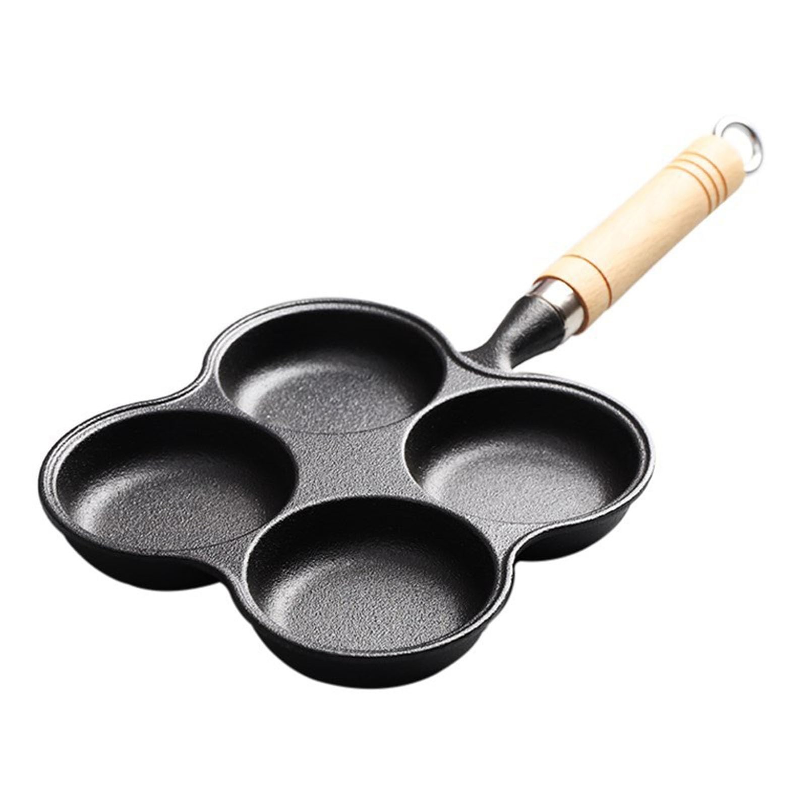 4 Cup Eggs Pan, Cast Iron Fried Egg Pan Pancake Pan Burger Omelet Cooker Grid…