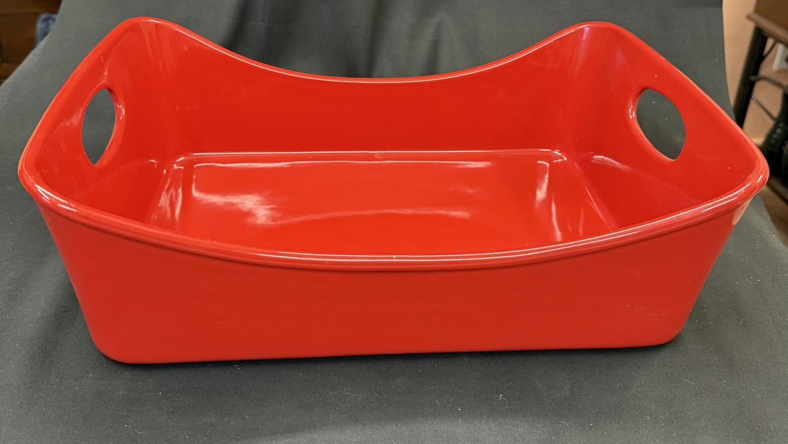 Rachael Ray 9x13x2.75 Stoneware Baking Dish Red Lightly Used No Lid