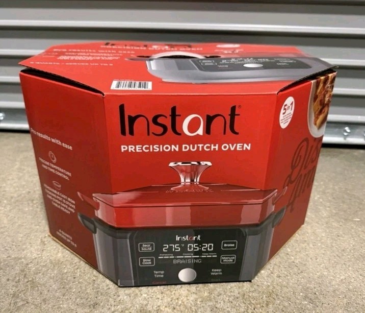 Instant Pot Precision Dutch Oven 6-Quart 1500W 5-in-1 Warmer Cooking Pot (J23)