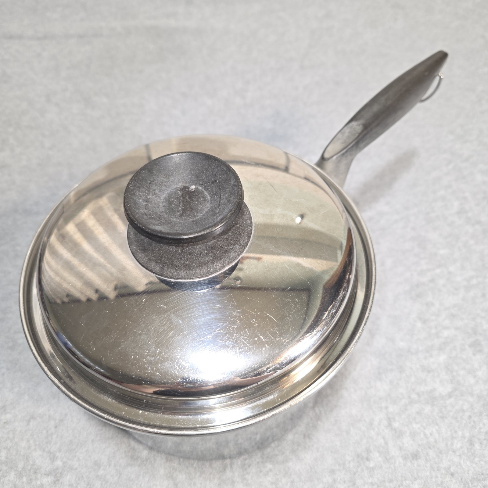 Permanent Stainless Steel 8″ Multi Core Sauce Pan/Lid 5 Ply USA Induction