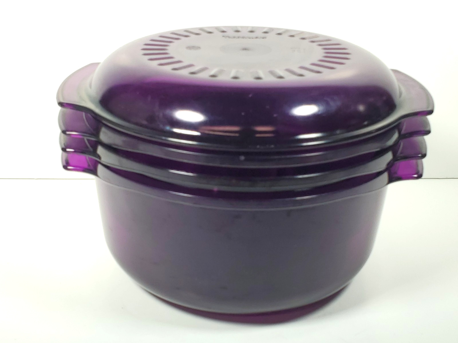 TUPPERWARE Purple Microwave Cooker Steamer 5 Pc Set