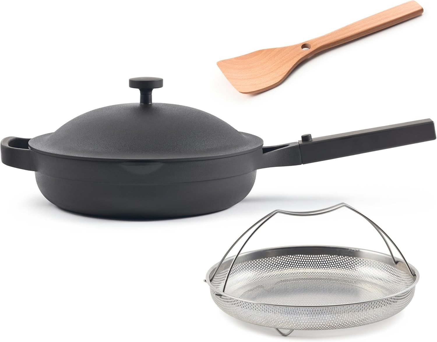 Our Place Always Pan 2.0 10.5″ Ceramic Nonstick 10-in-1 Steamer Lid Char NEW