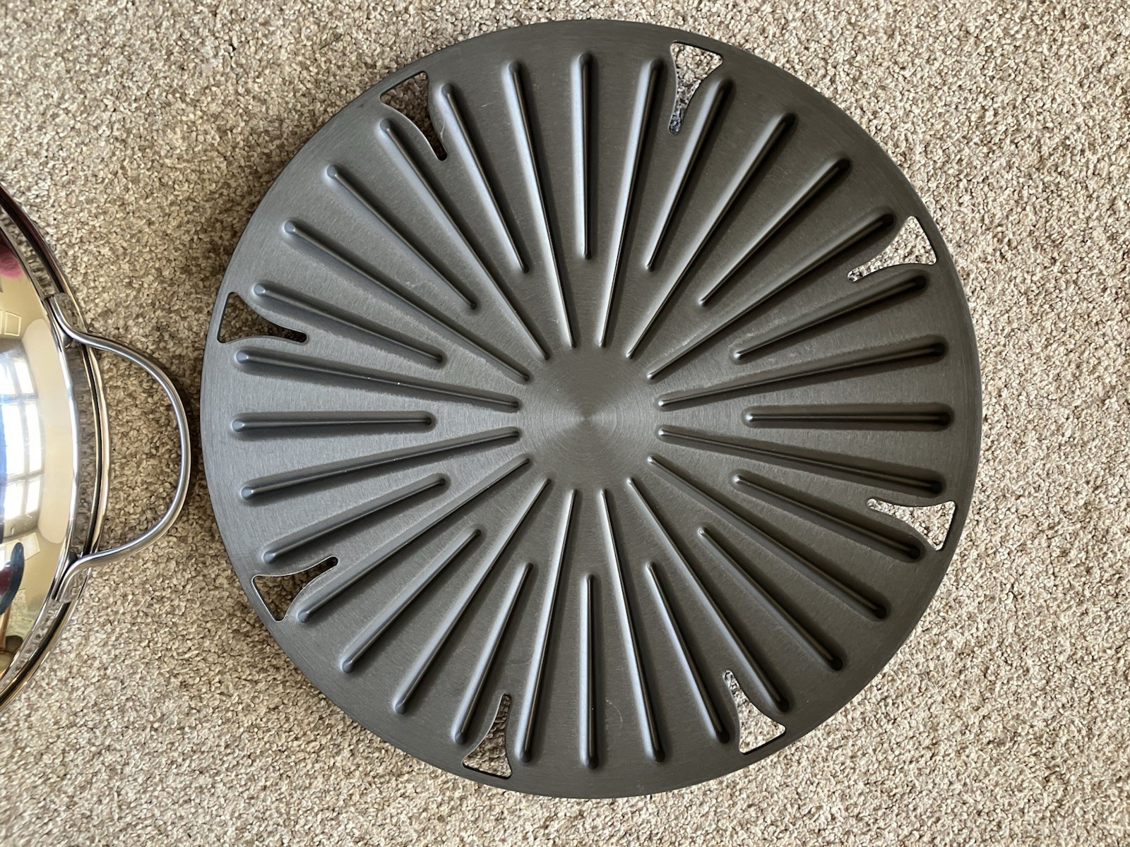 Korean Bbq Grill Pan Stainless Steel Barbecue Stove Portable Round Grill Camping