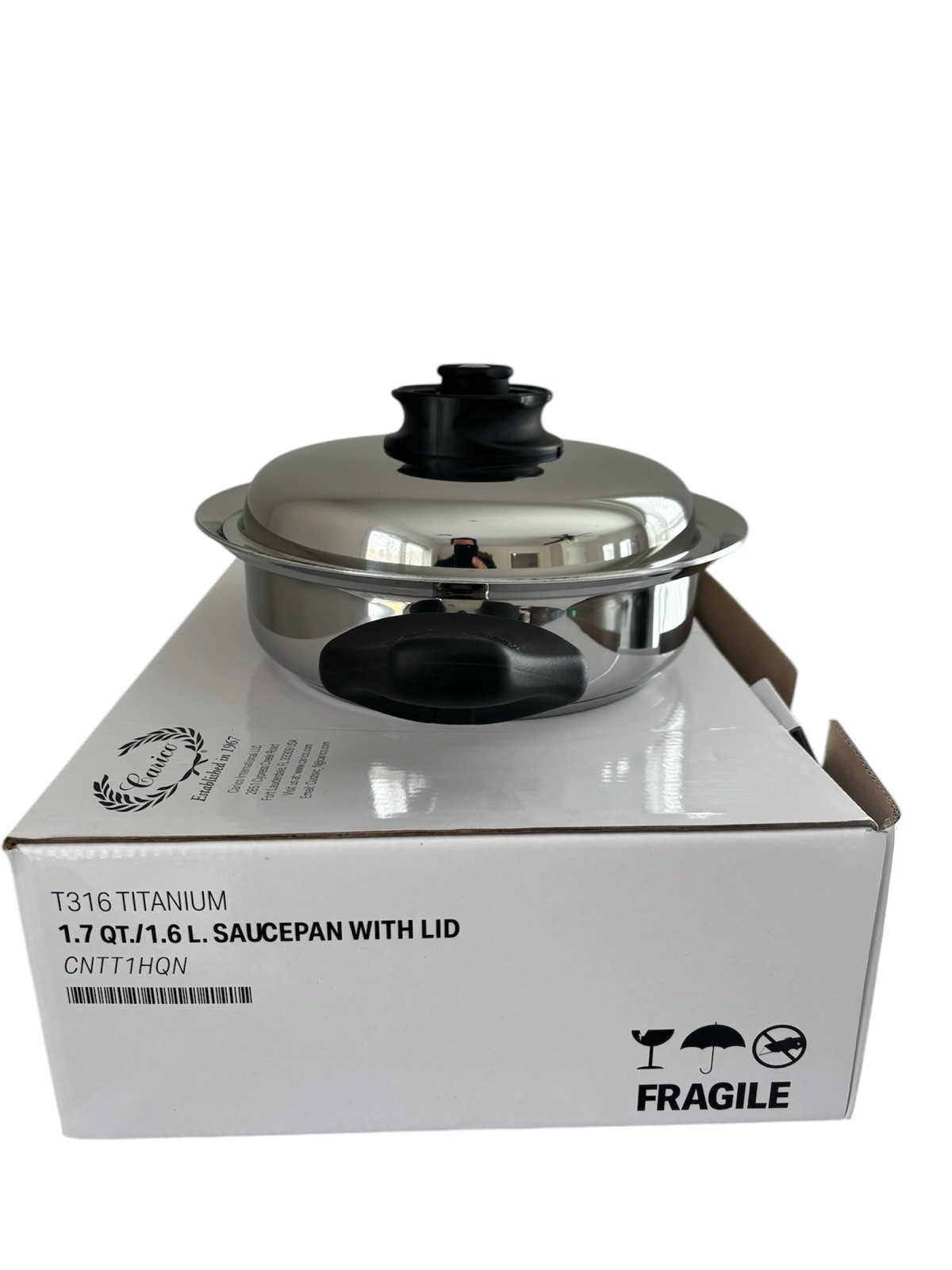Carico Ultra-Tech II Ultra Core Stainless Steel 1.7Qt Sauce Pot Vent Thermo Lid