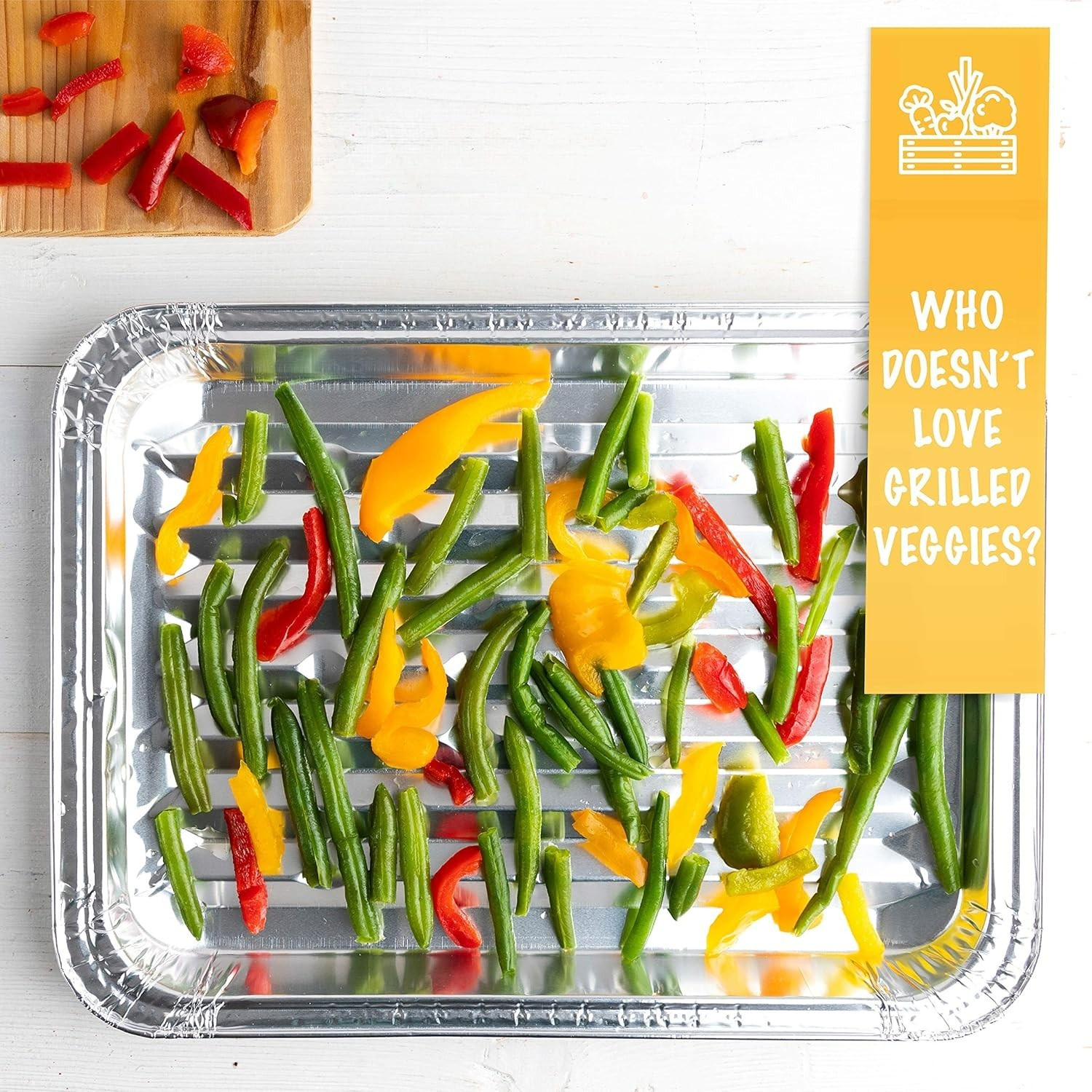 Ribbed Aluminum Grill Liners for Flawless BBQ – 10 Disposable Pans Included