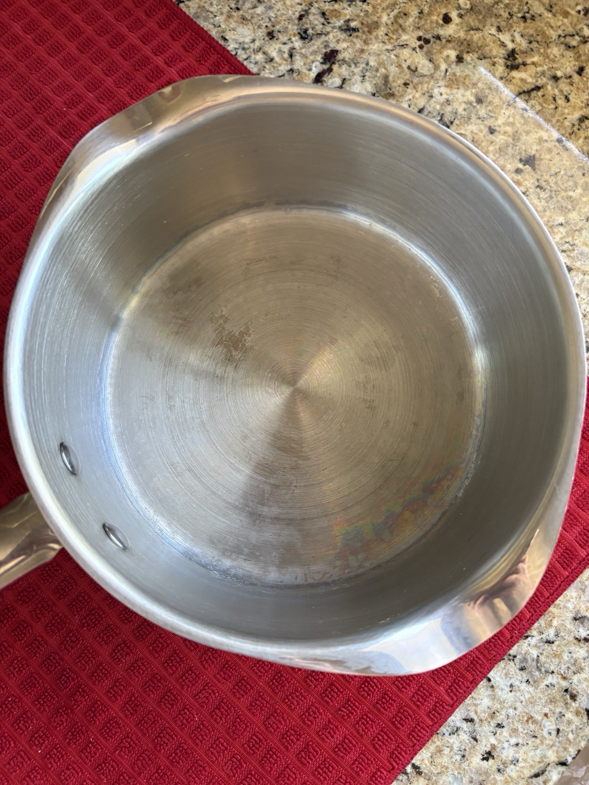 WearEver Stainless Steel 3 Qt Sauce Pan Pot Double Pour Spouts NO LID