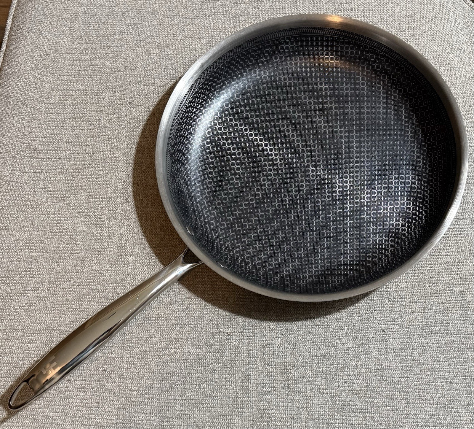 NEW Lexi Home Tri-ply PAN Stainless Steel Diamond LM Non Stick 12″ Frying RARE