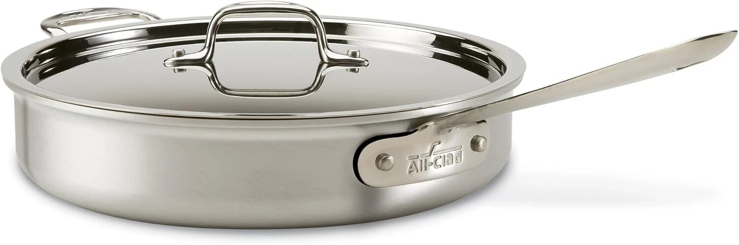 All-Clad MC2 Professional Stainless Steel Bi-Ply 3 Saute Pan with lid