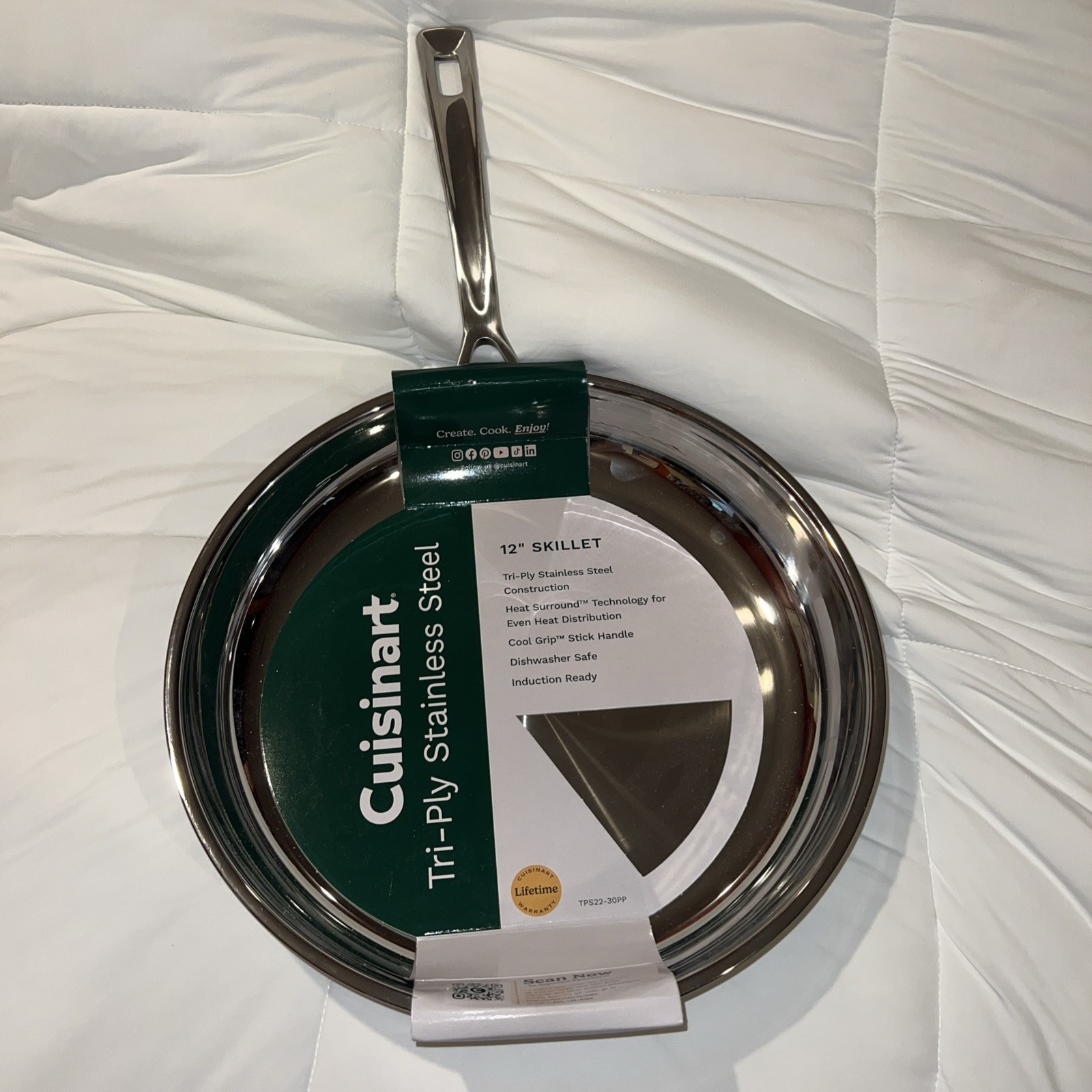 Cuisinart Tri-Ply Stainless Steel 12 Inch Skillet