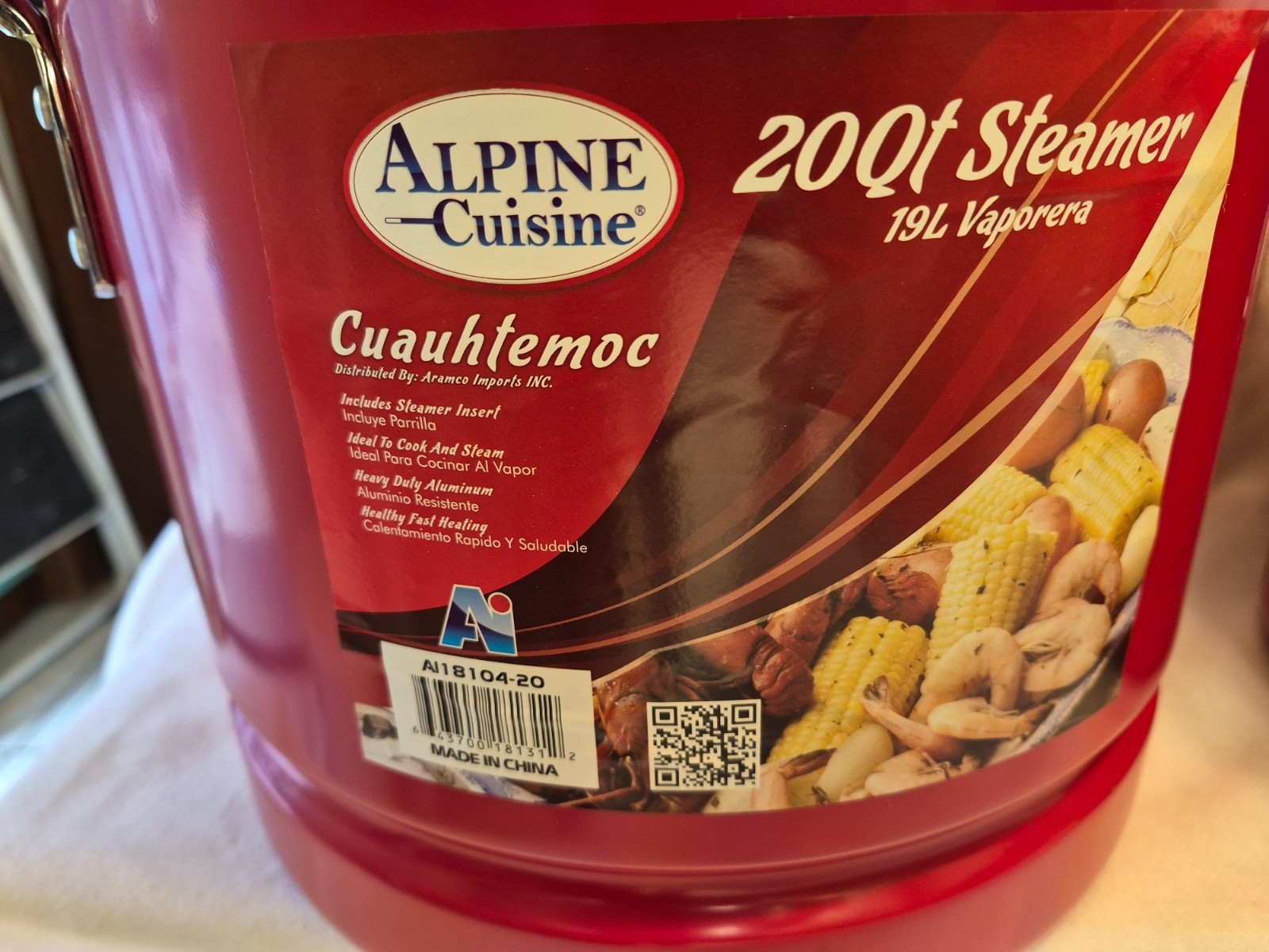 New in Open Box Red Alpine Cuisine 20qt /12qt Steamer 19L/11.4L Vaporera set