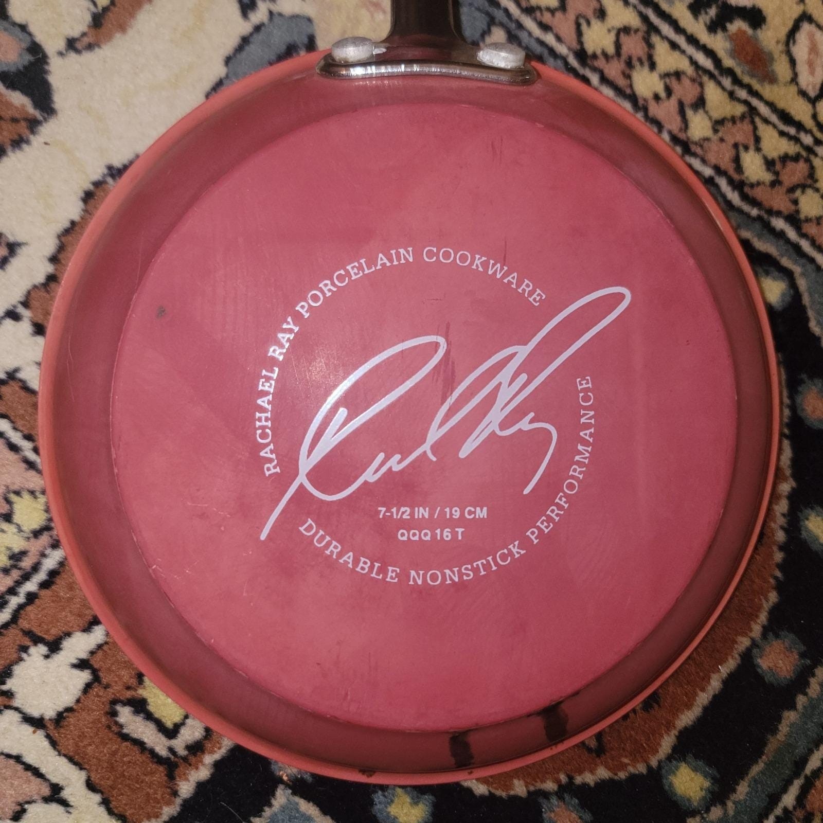 Rachel Ray cookware Fry Saute Simmer Red Pan set 9 1/8″ & 7 5/8″ non stick