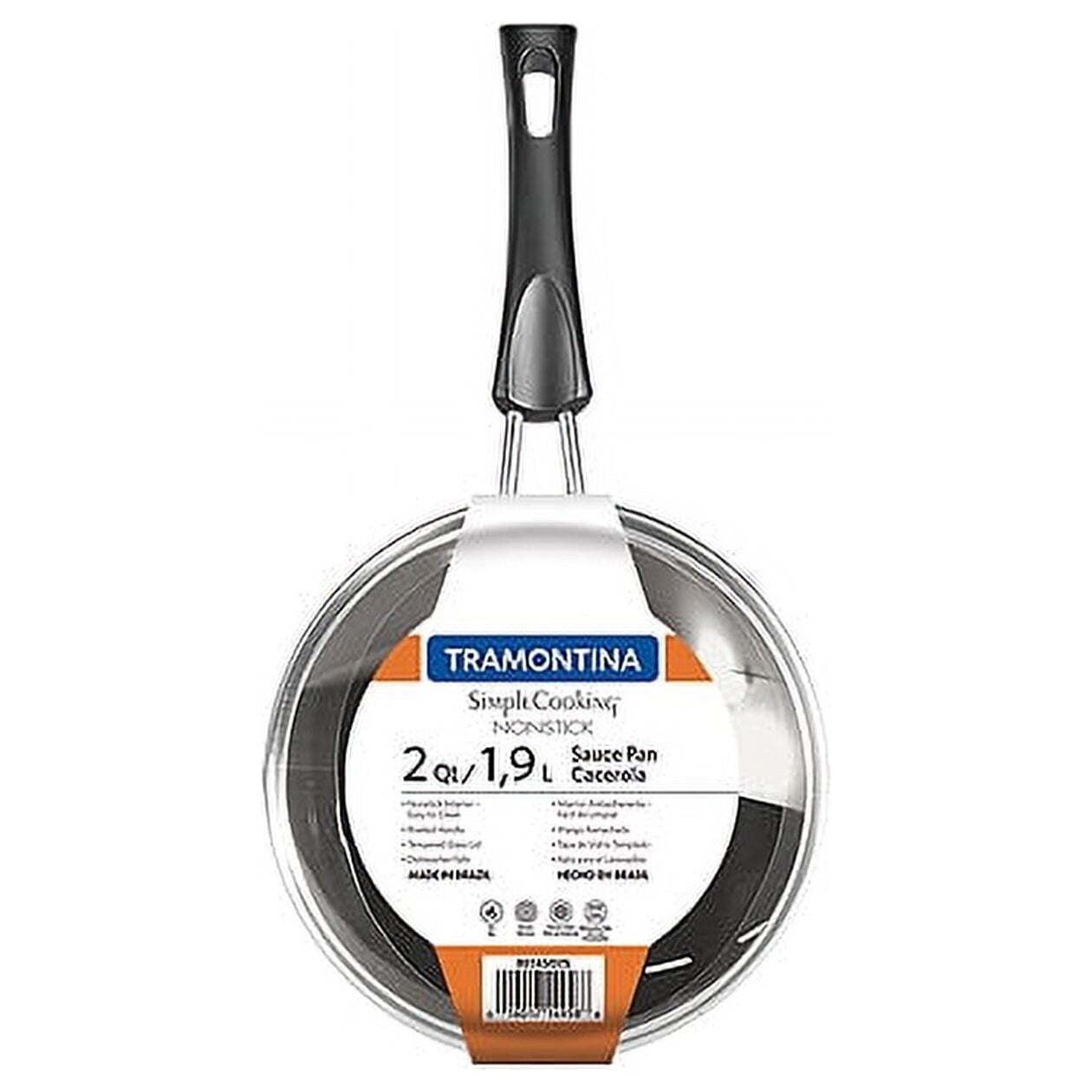 2 Quart Champagne Non-Stick Covered Saucepan Dining Kitchen Sauce Pan Sturdy New
