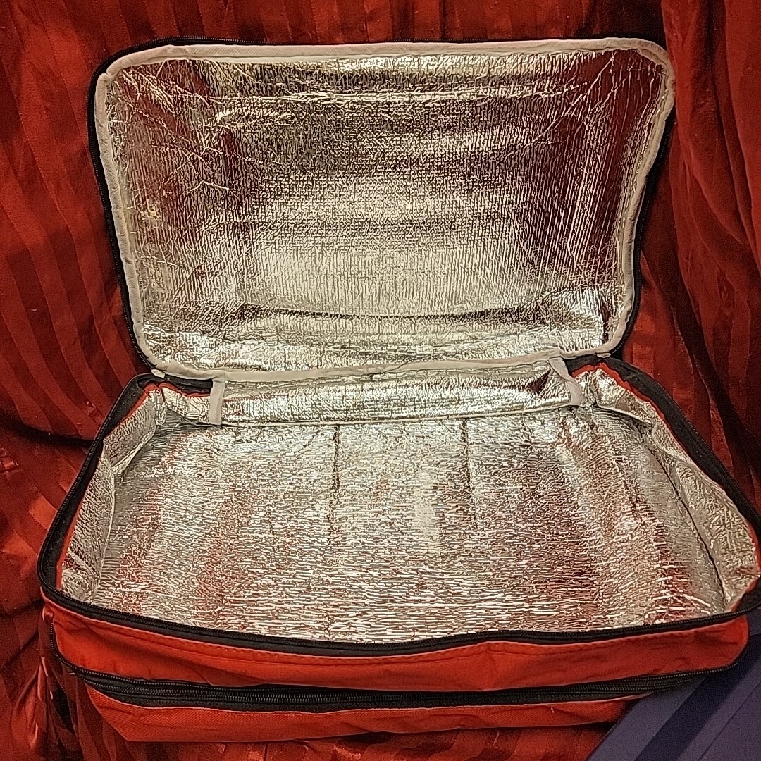 CORNINGWARE ANYWARE French White 9″ X 13″ Dish Lid Insulated Carry Bag RED LOT