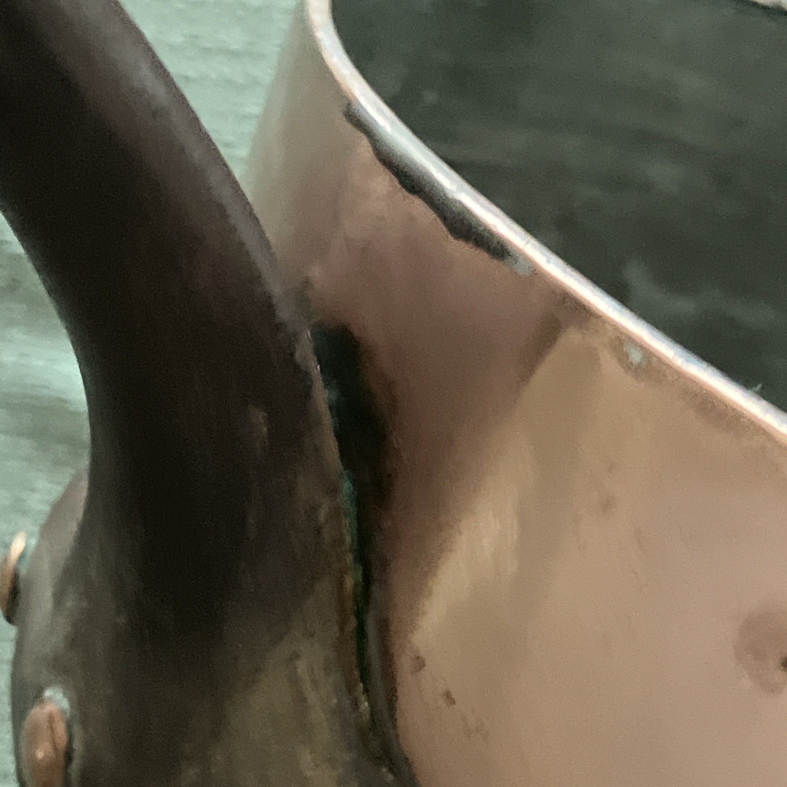 Vintage French Copper 7” Saucepan 2.5mm Solid Heavy 3 lb 4 oz