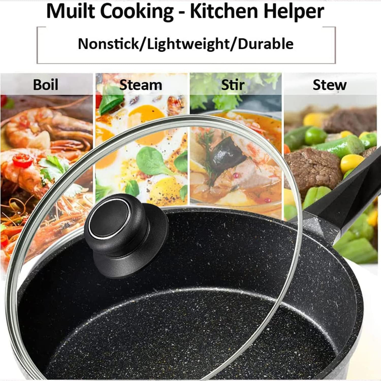 11 Inch Pan Lid, Frying Pan Lid, Fry Pan, Skillet Lid, Pot Cover with Handle, Te