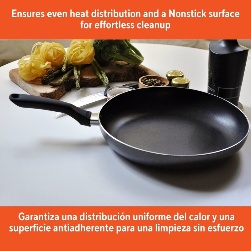 Nonstick Aluminum Fry Pan Ergonomic Handle Kitchen Essential Frying Sautéing New
