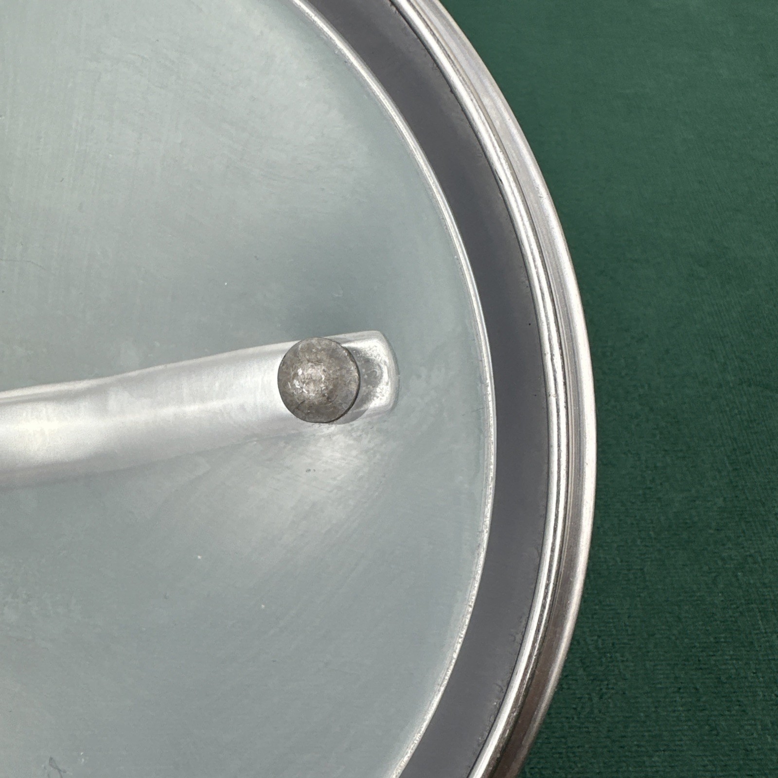 Calphalon Glass Lid pan 6 3/4″ Inside Replacement stainless Good Condition