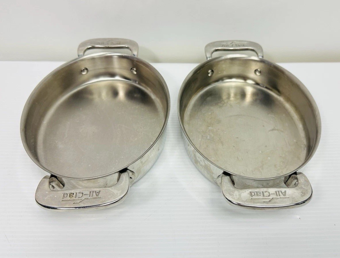 Set of 2 All-Clad 7” Oval Baker Mini Pans Gratin Sauciers