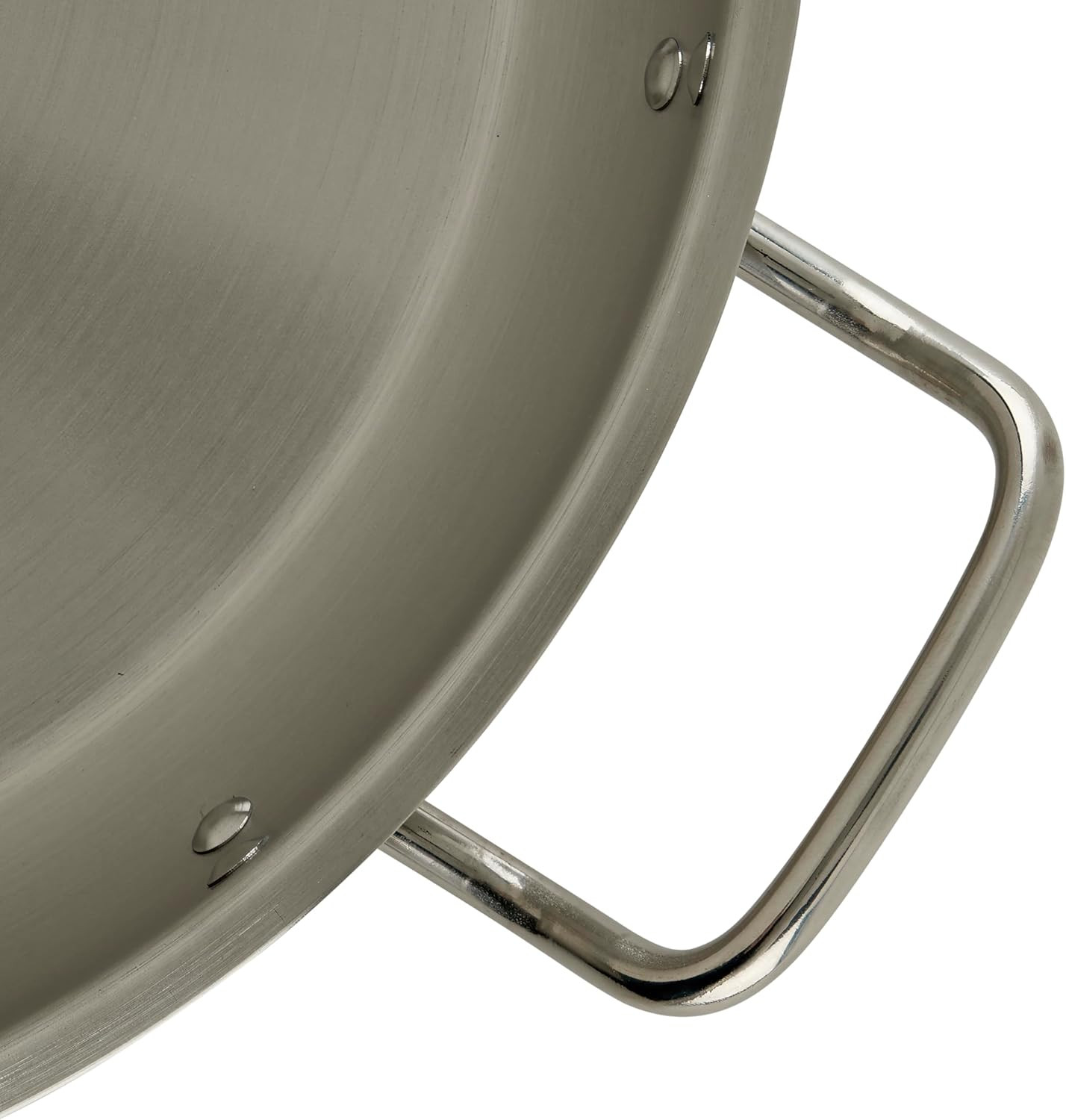 Winco Commercial-Grade Stainless Steel Fry Pan with Helper Handle, Natural Finis