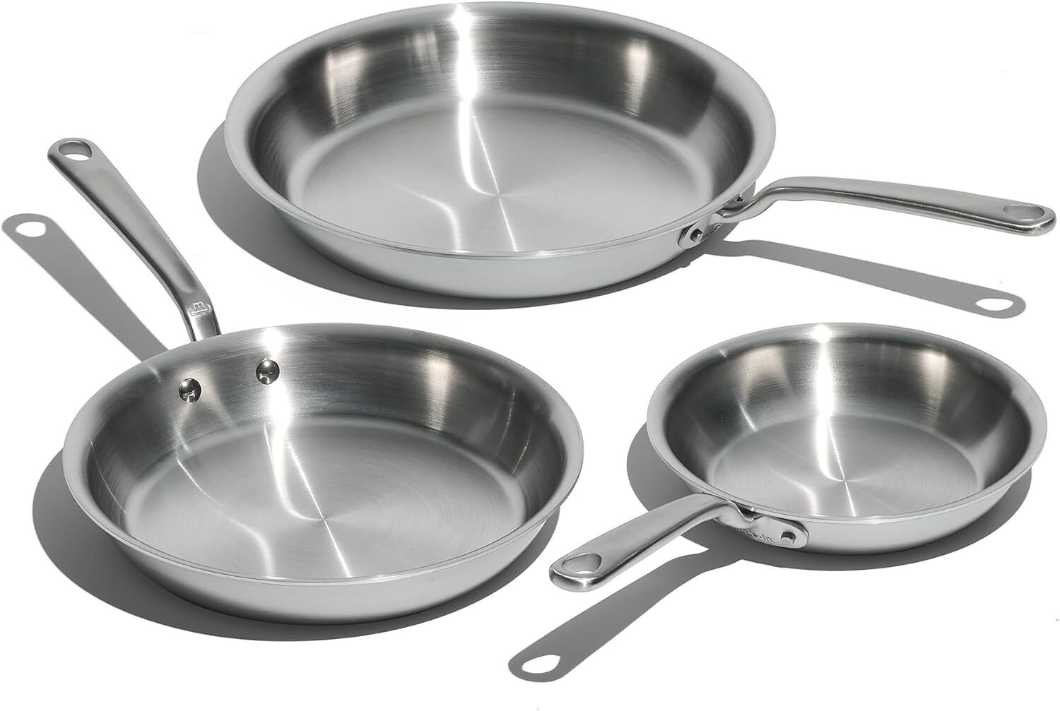 Made In Cookware – 3-Piece (Includes 8″,10″,12″) Stainless Frying Pan Set