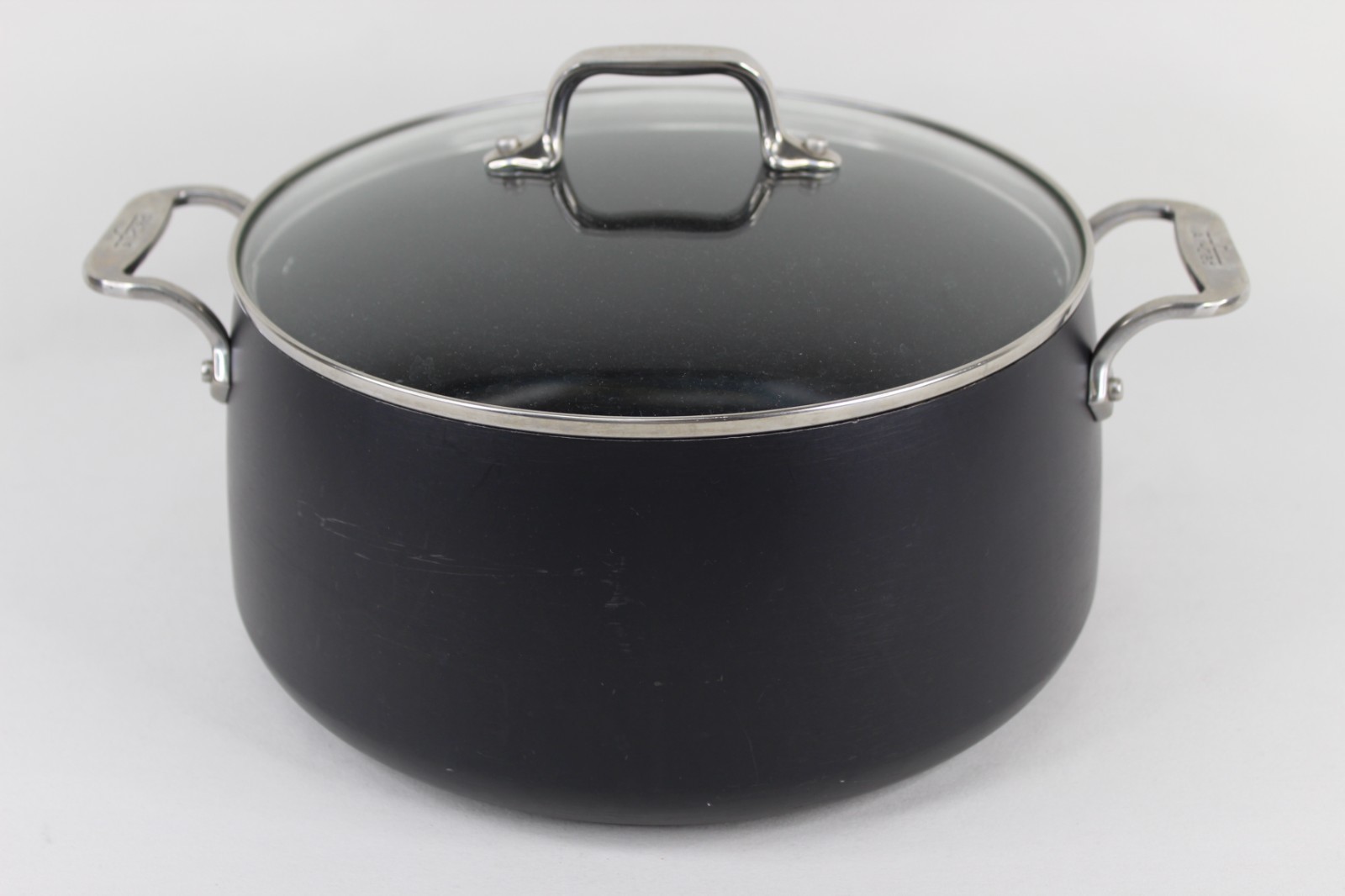 All-Clad HA1 Hard Anodized Nonstick 8 qt Stock Pot with Lid * Double Handle