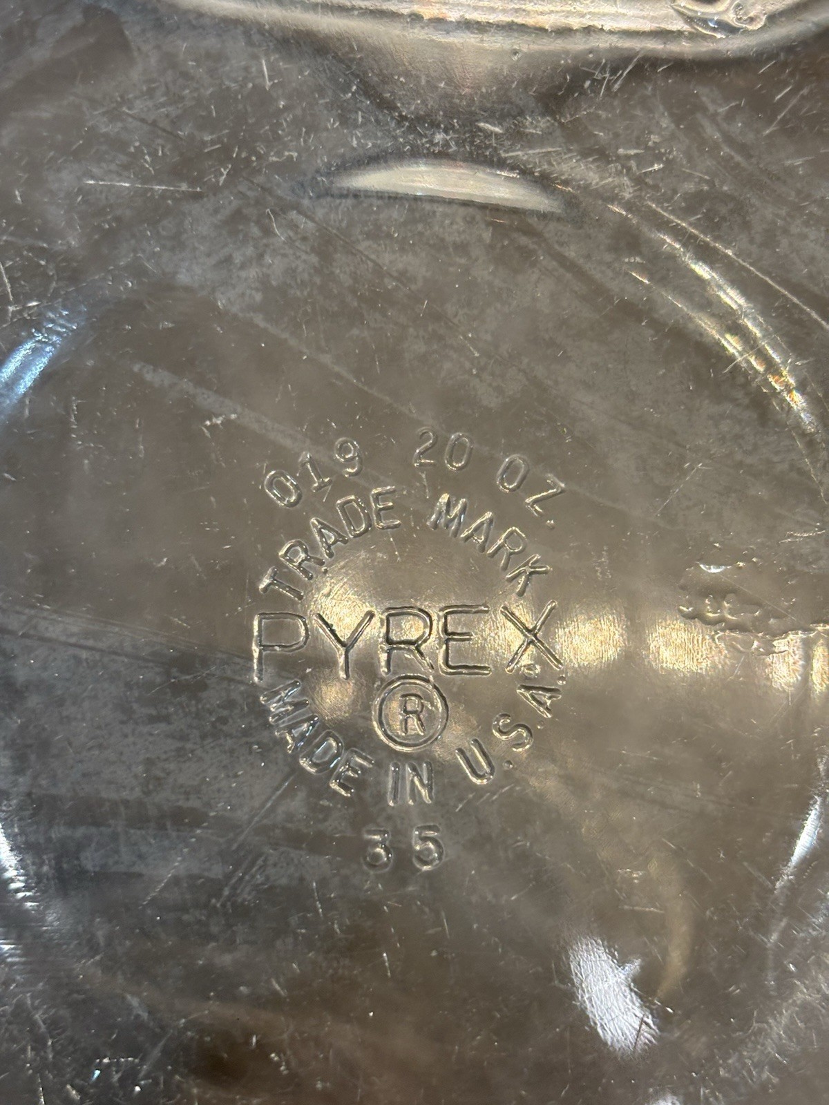 Pyrex Casserole Dish Clear 20 oz Round Glass 019 with 681-C-35 Lid