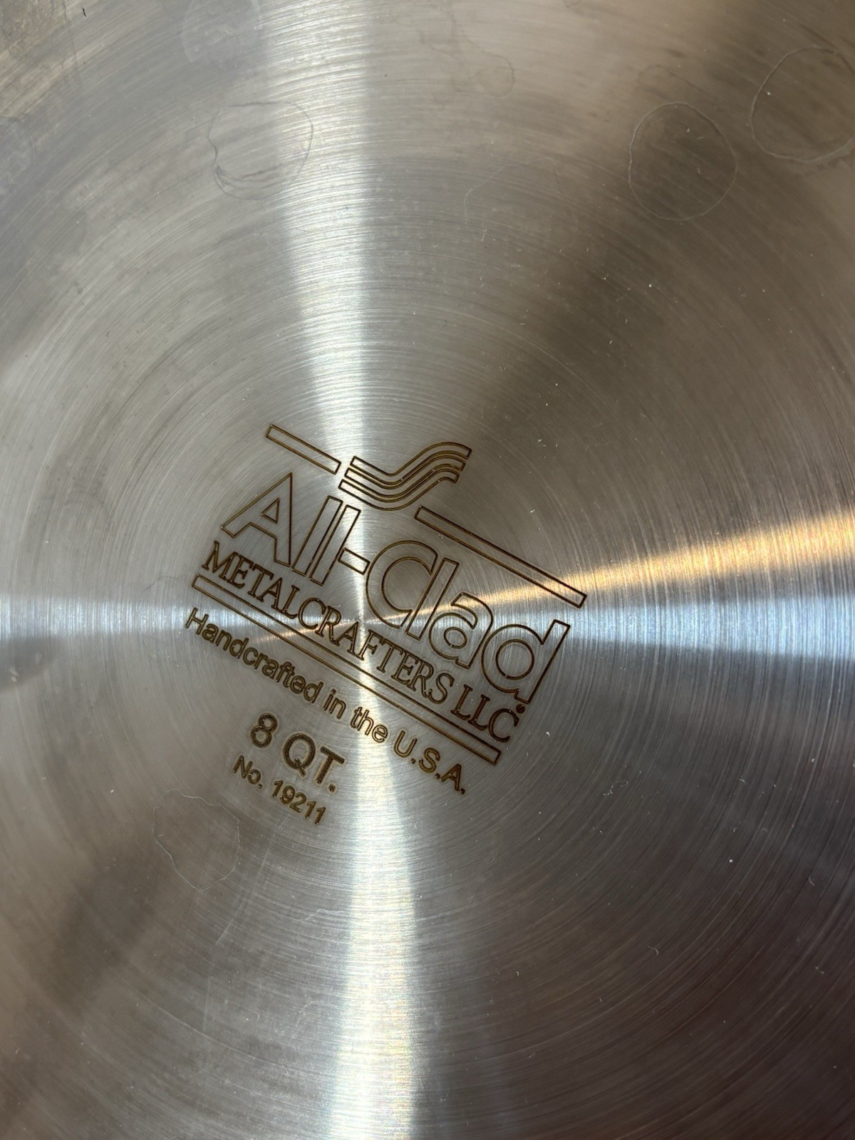 All Clad Stainless Steel 8 Quart Stock Pot with Lid Made in USA