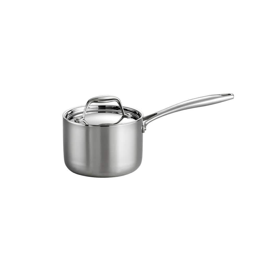 Tramontina 1.5 Qt Tri-Ply Stainless Steel Sauce Pan with Lid Induction Oven Safe