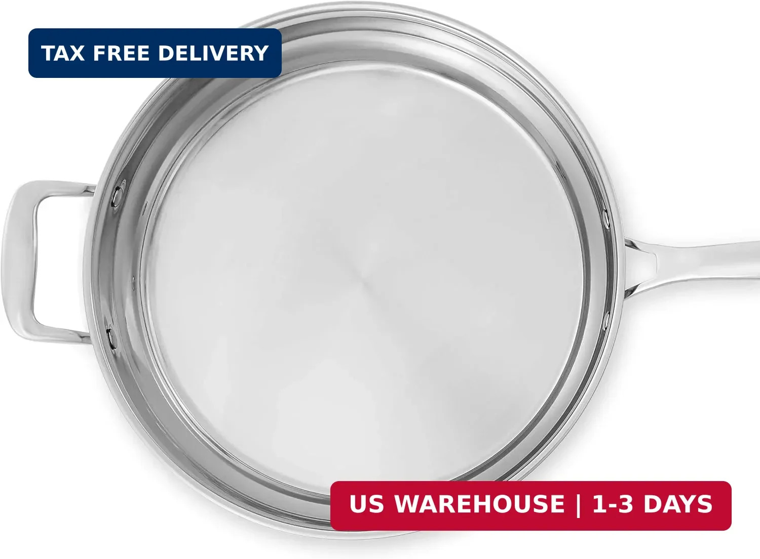 Amazon Basics Stainless Steel Cookware 15-Piece Set, Oven Safe, Induction-Ready,
