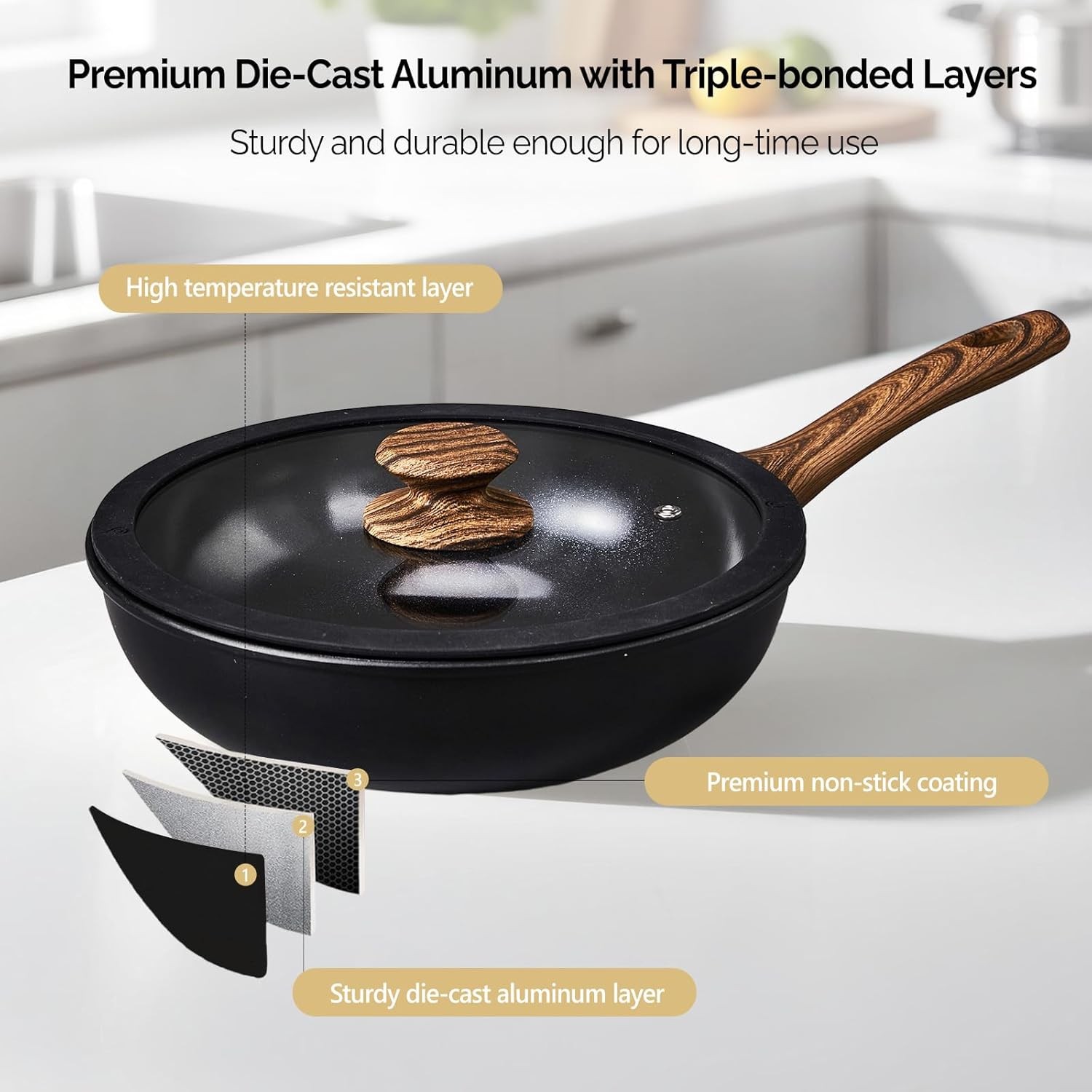 20-Piece Kitchen Cookware Set, Nonstick RV & Apartment Cooking Set Frying Pans