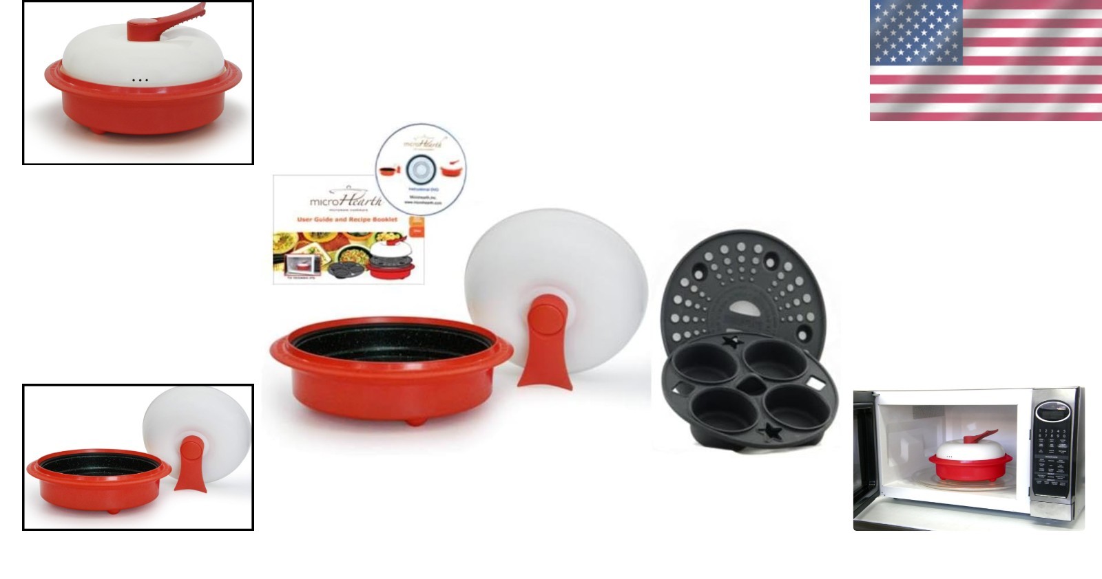 Revolutionary Nonstick 1.5-Quart Microwave Cooking Set – 4-Piece Convenience