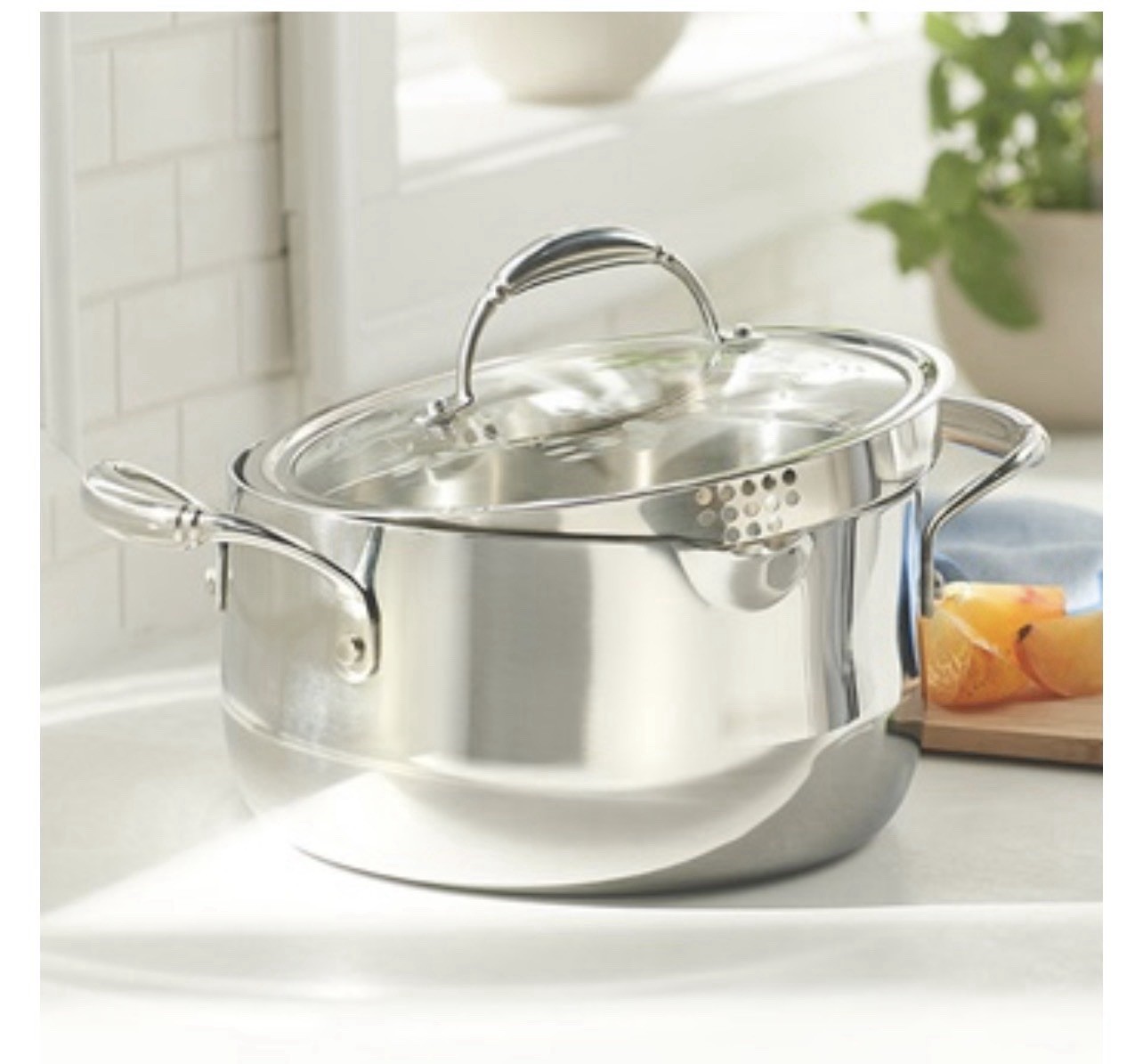 PRINCESS HERITAGE® TRI-PLY STAINLESS STEEL 4.5-Qt. Straining Casserole 5748
