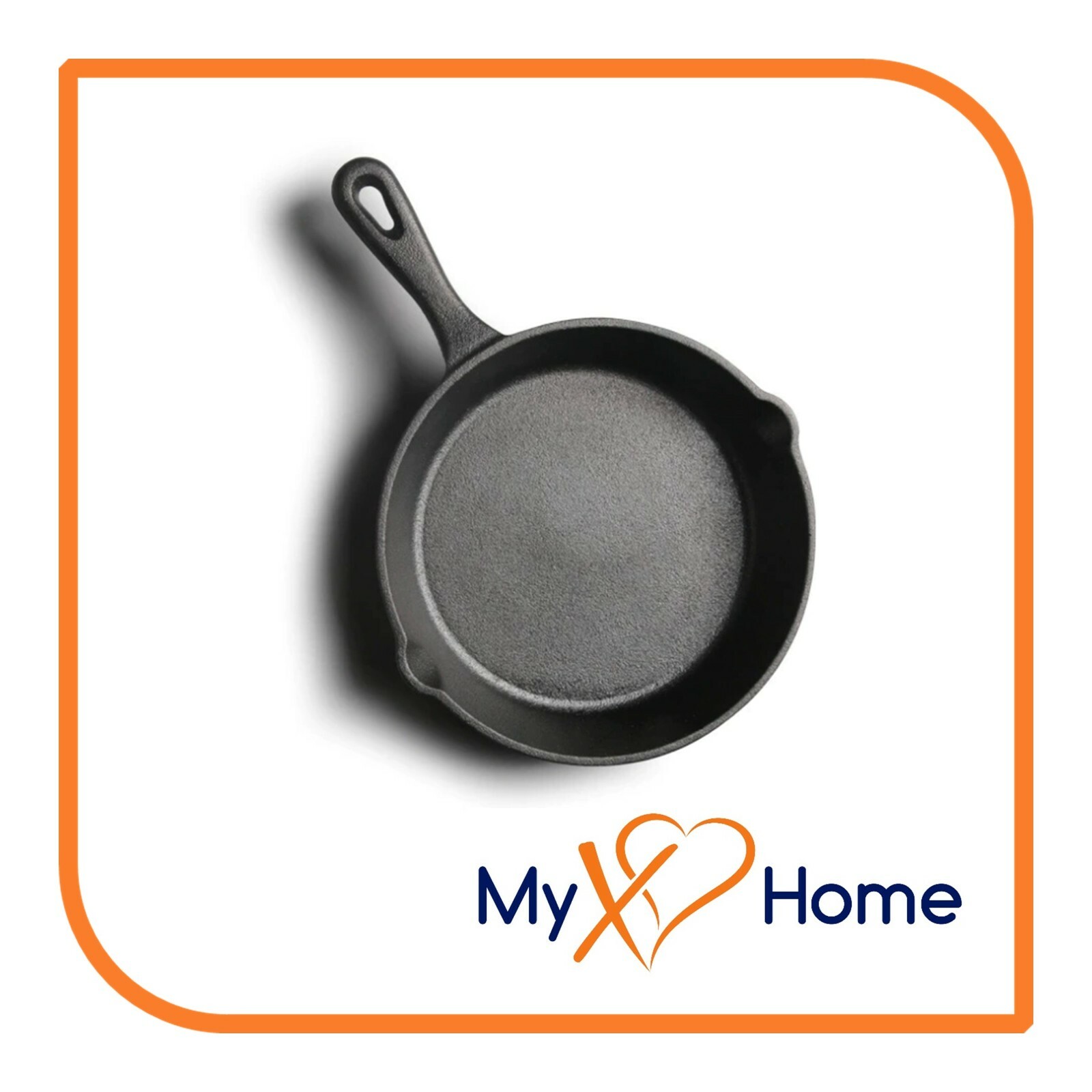 7.5″ Round Cast Iron Frying Pan / Skillet with Handle (4 Skillets) by MyXOHome