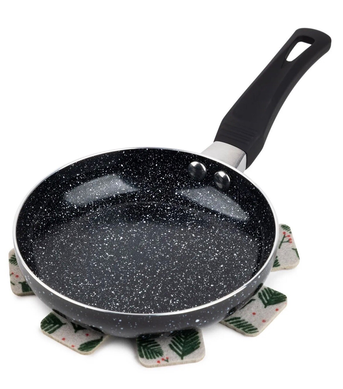 Brooklyn Steel Co 2 Pc Set Mini Frying Pan Black Pan Protector Pad NEW