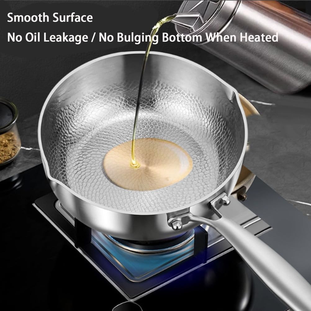Multifunctional Titanium Hammered Non-Stick Pan, Scratch-Resistant, 7.08in, Dual