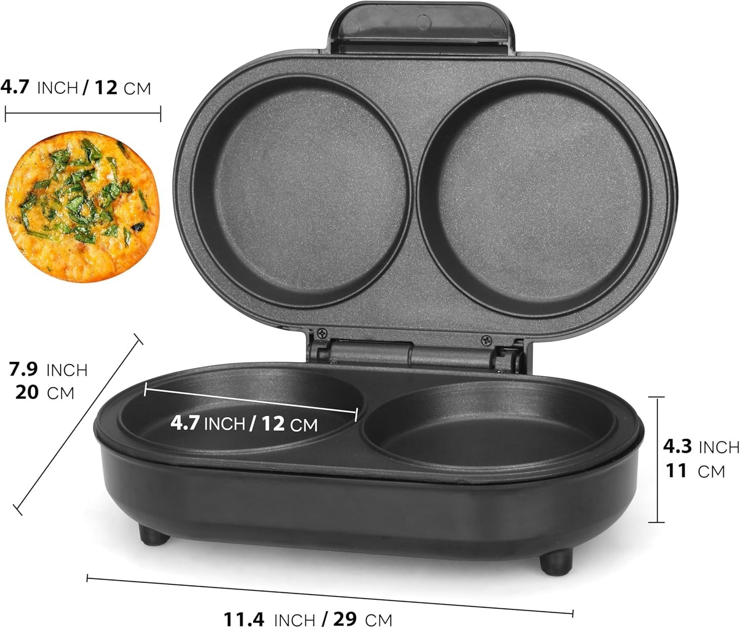 Omelette Maker Electric, Omelette Pan Nonstick, Dual Omelette Makers with 2 x…