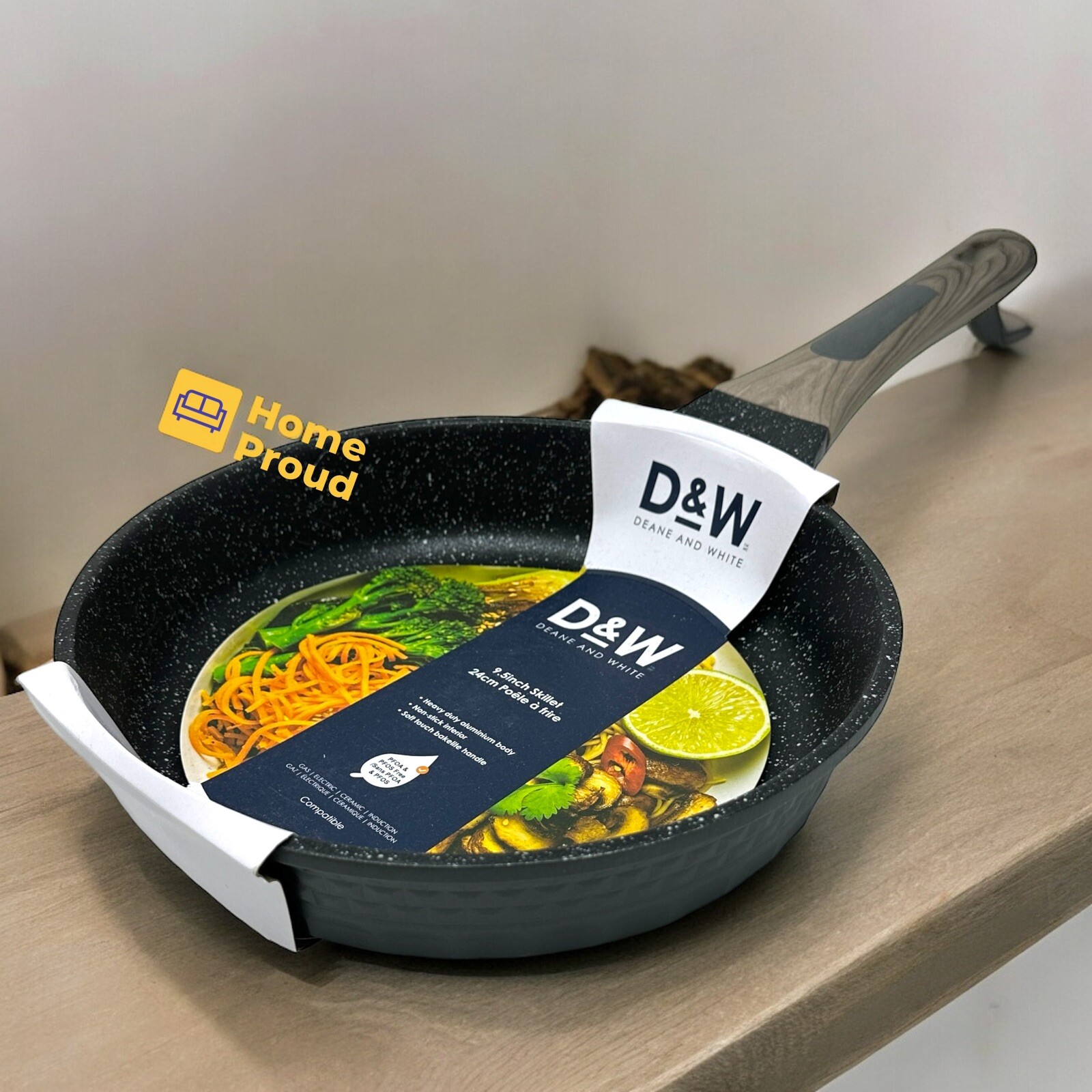 D&W Frying Pan Nonstick Skillet 9.5 inch Restaurant Quality Kitchen Cookware New
