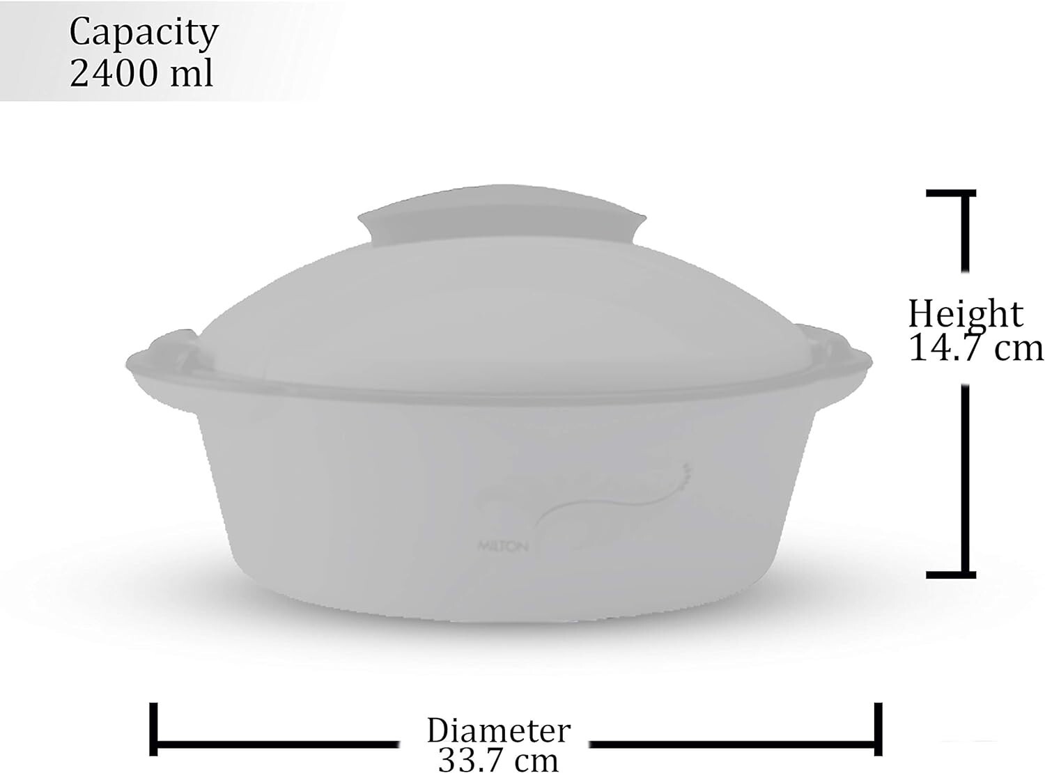 Milton Crisp 2500 Insulated Inner Steel Casserole, 2500 ml /Hot pot /