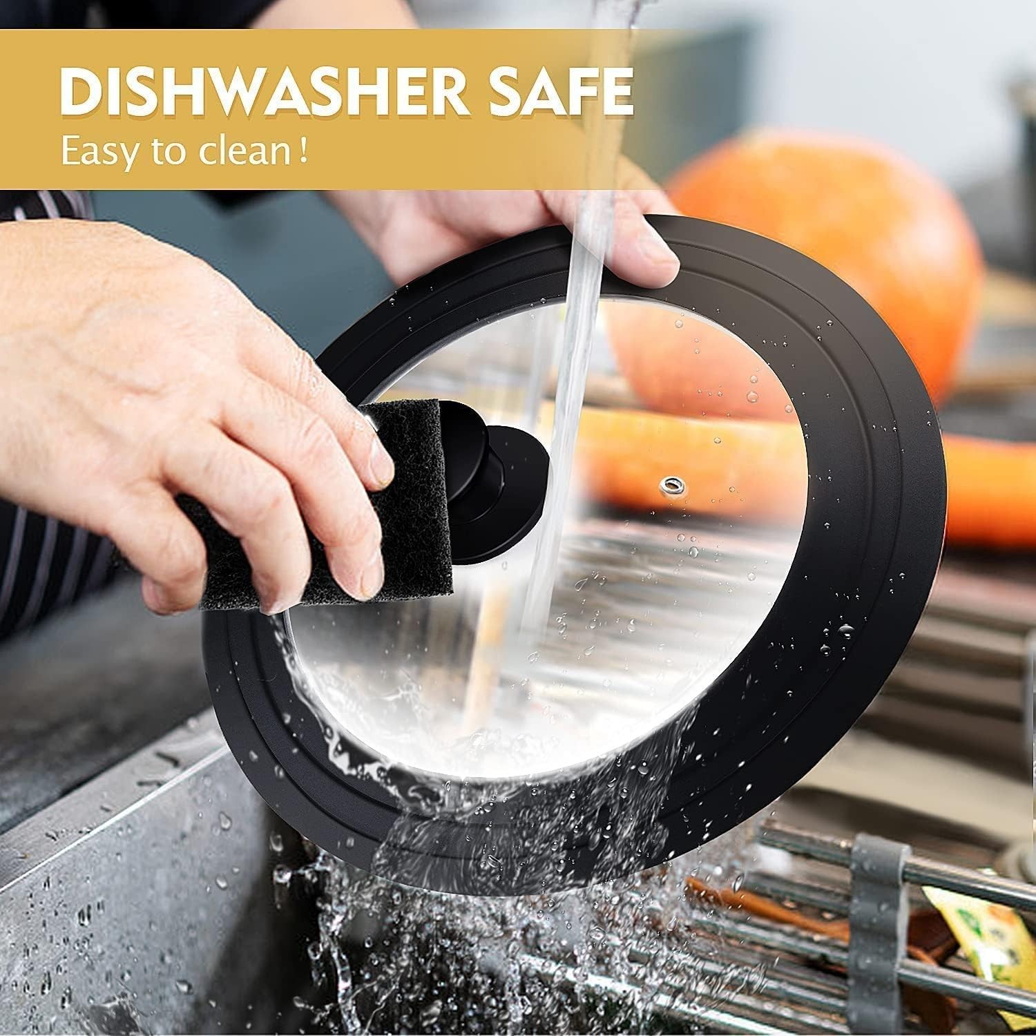 Versatile Heat Resistant Lids – Fits 7″ to 12″ Cookware, Dishwasher Safe
