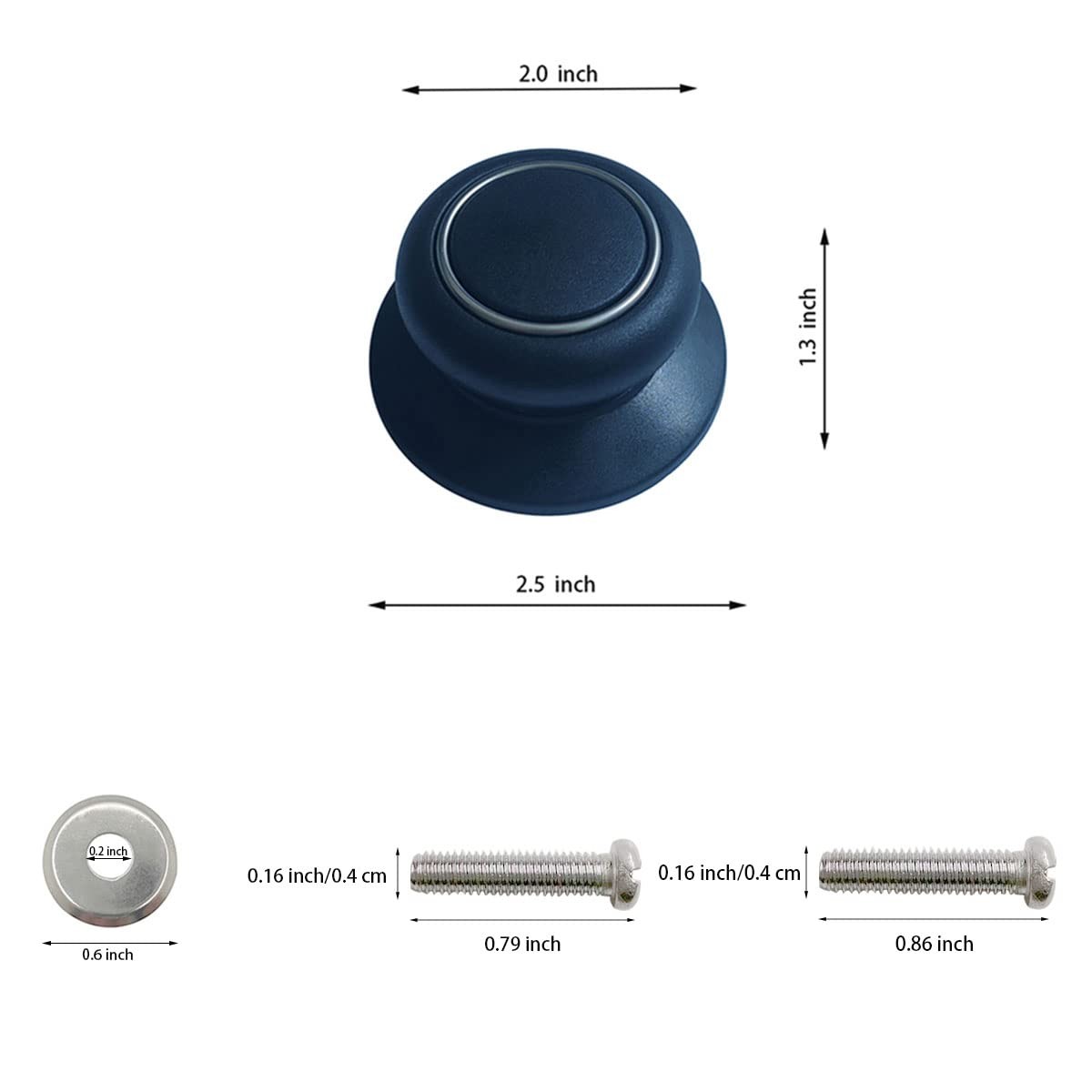 2 Pack Pot Lid Top Replacement Knob heat Resistant Bakelite Kitchen Pot Lid Hand