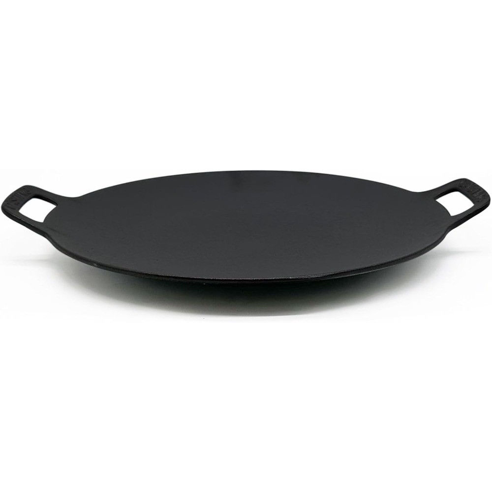 13in Cast Iron Korean BBQ Grill Pan Indoor Outdoor Stovetop Griddle