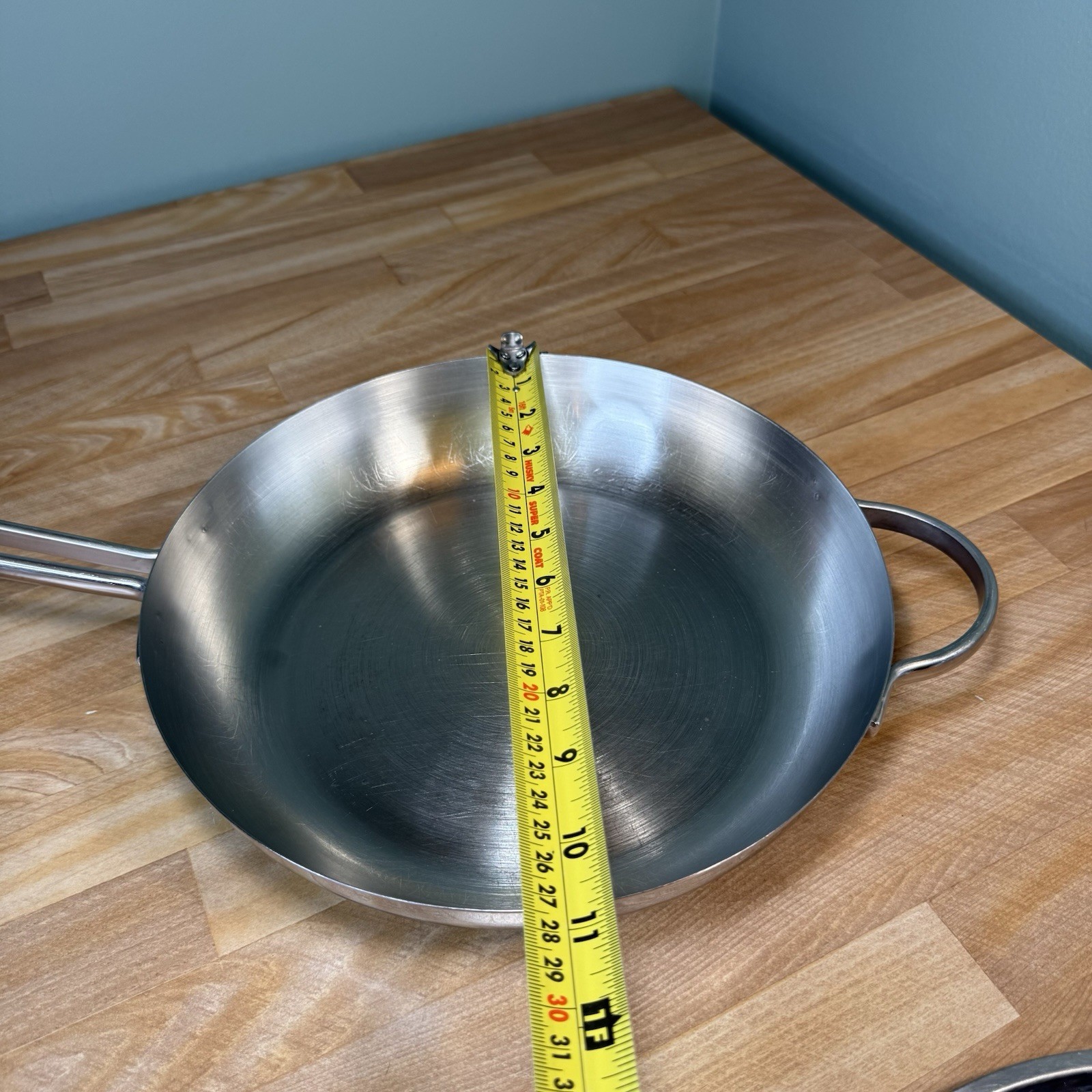 REVERE Pro Line 1801 Stainless 10″ Saute Fry Pan Skillet Copper Core 6760 w/ Lid