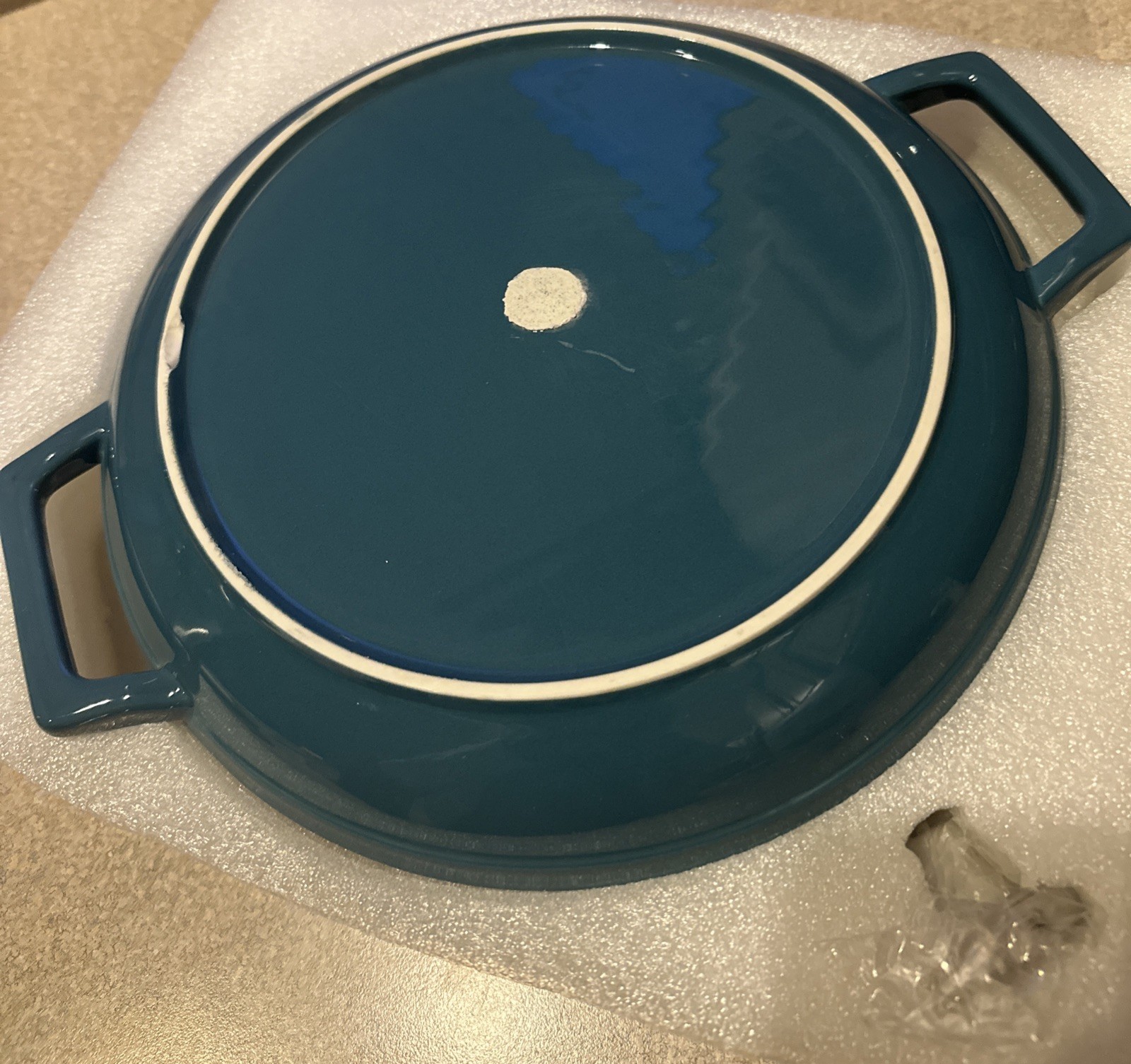 Servppetit Stackable Stoneware Grill Pan With Lid Blue 10 Inch New Free Shippin